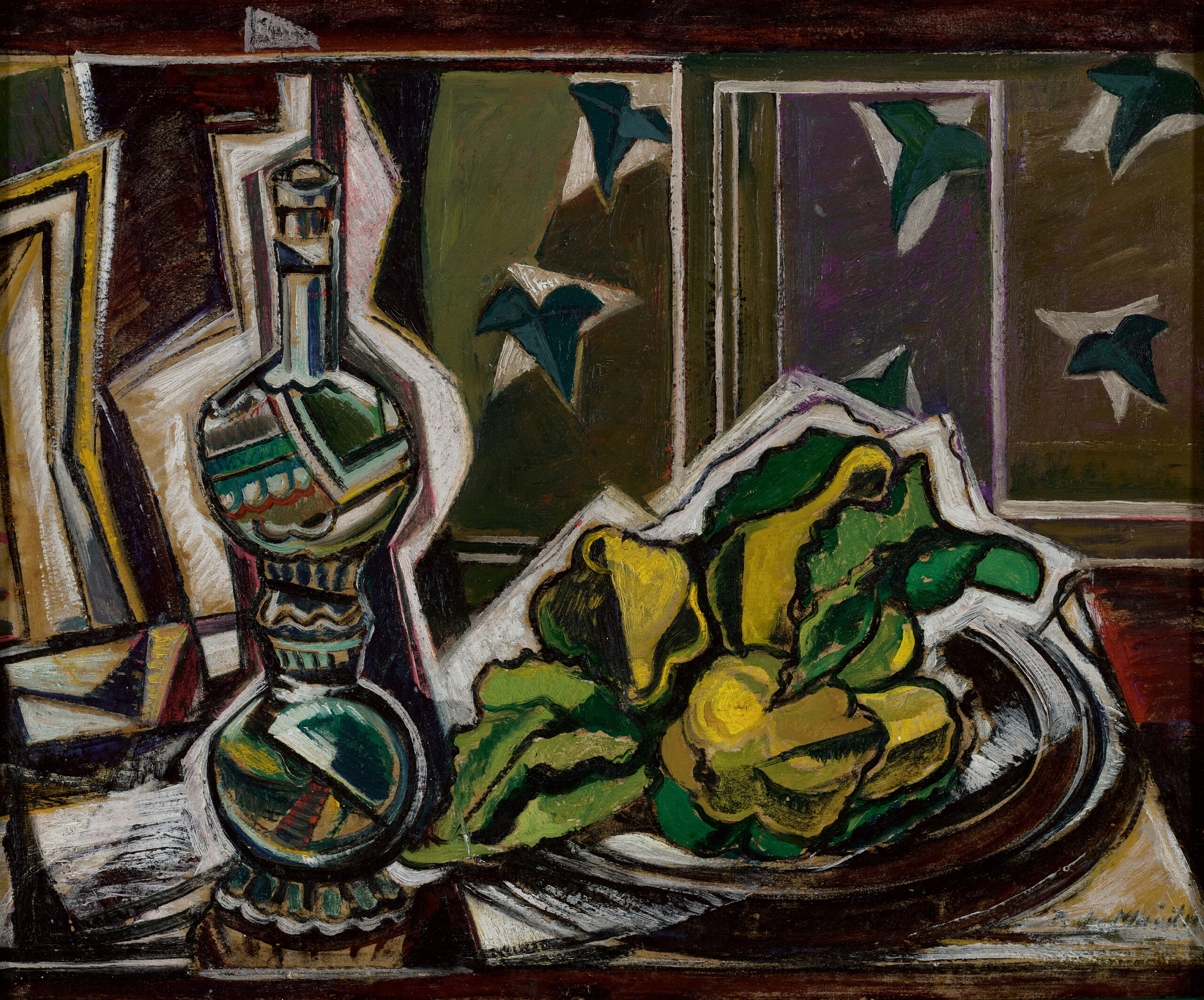 STILL LIFE STUDY IN GREY GREEN