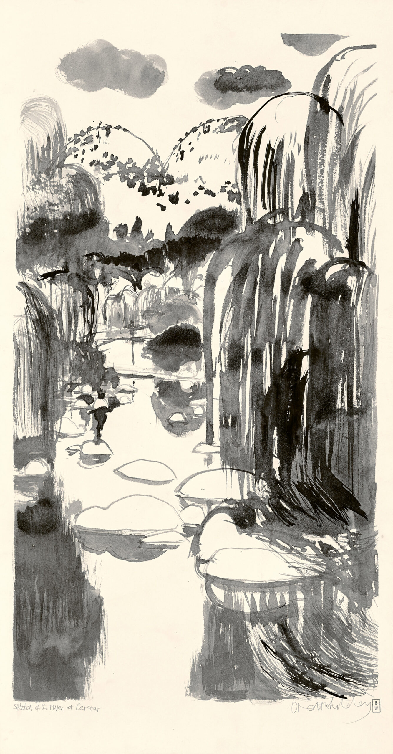 SKETCH OF THE RIVER AT CARCOAR