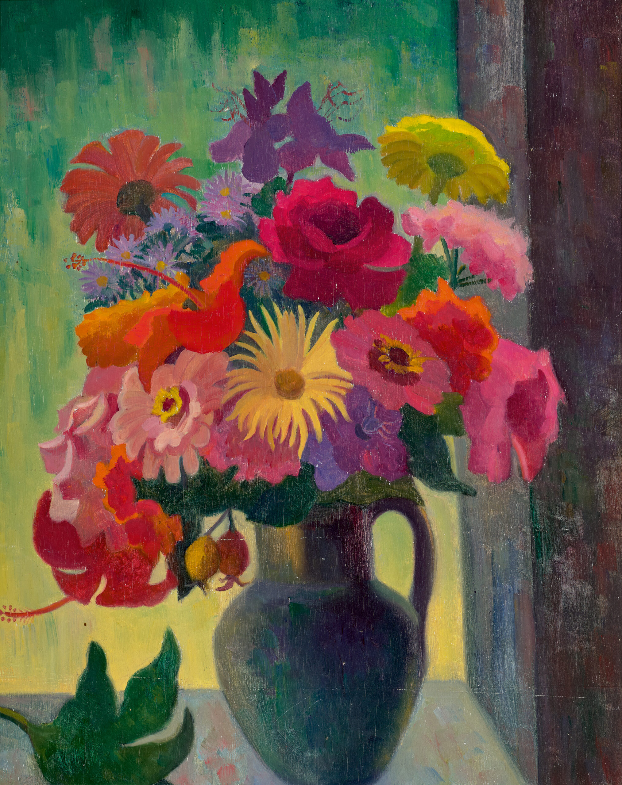 STILL LIFE WITH ZINNIAS