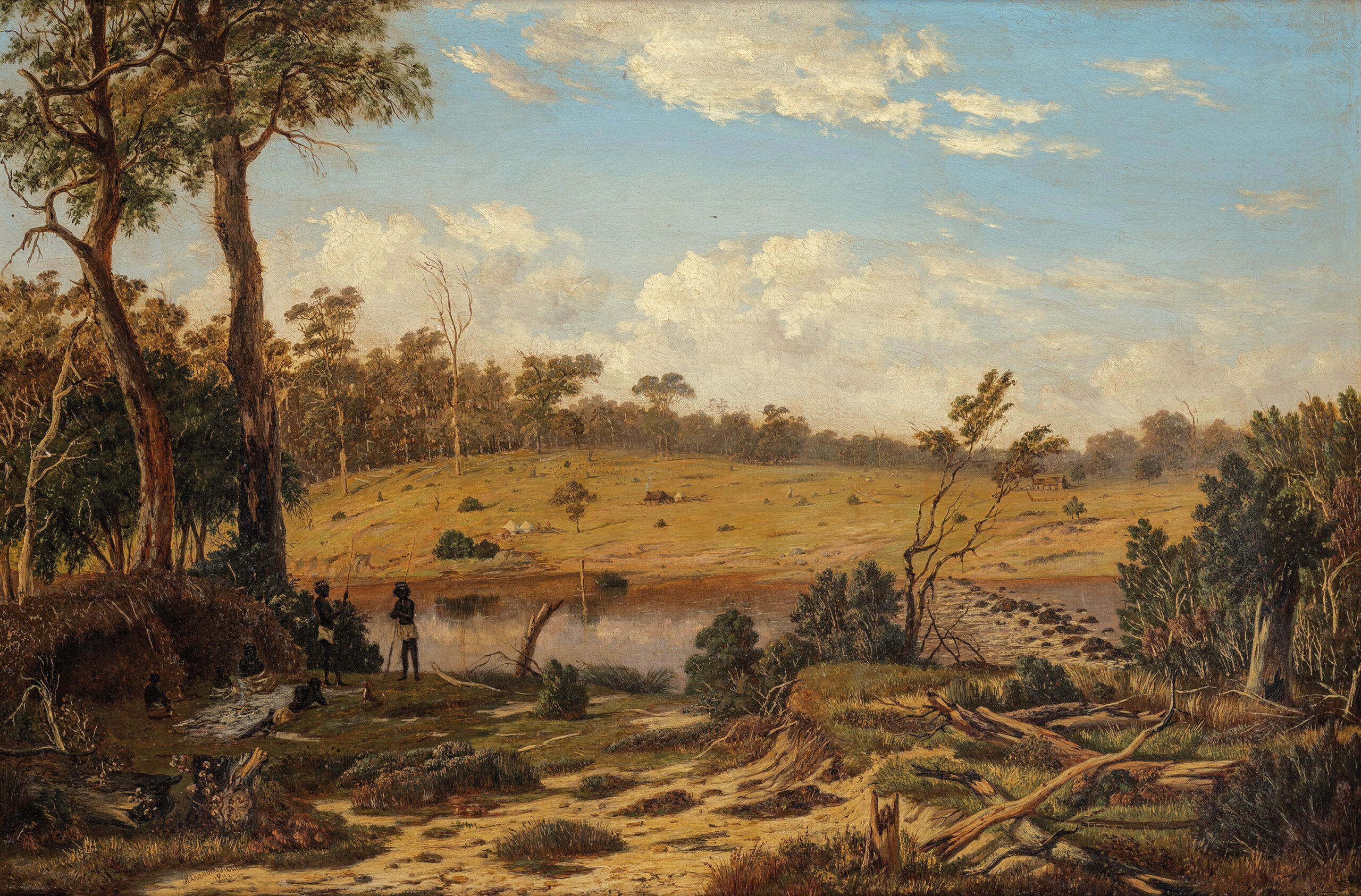 MELBOURNE AS IT WAS IN 1837, FROM THE EMERALD HILL SIDE NEAR THE FALLS