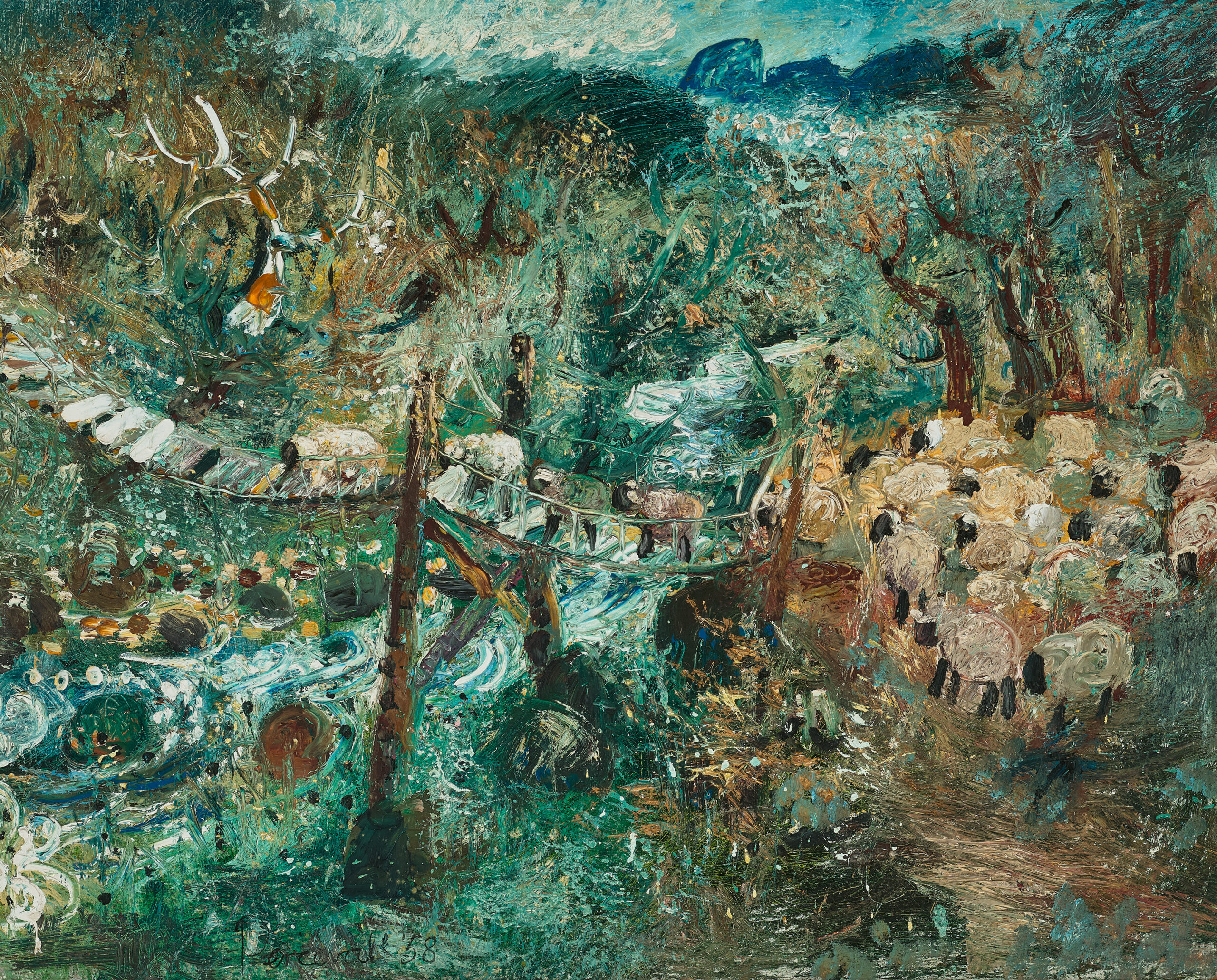 LANDSCAPE WITH SHEEP