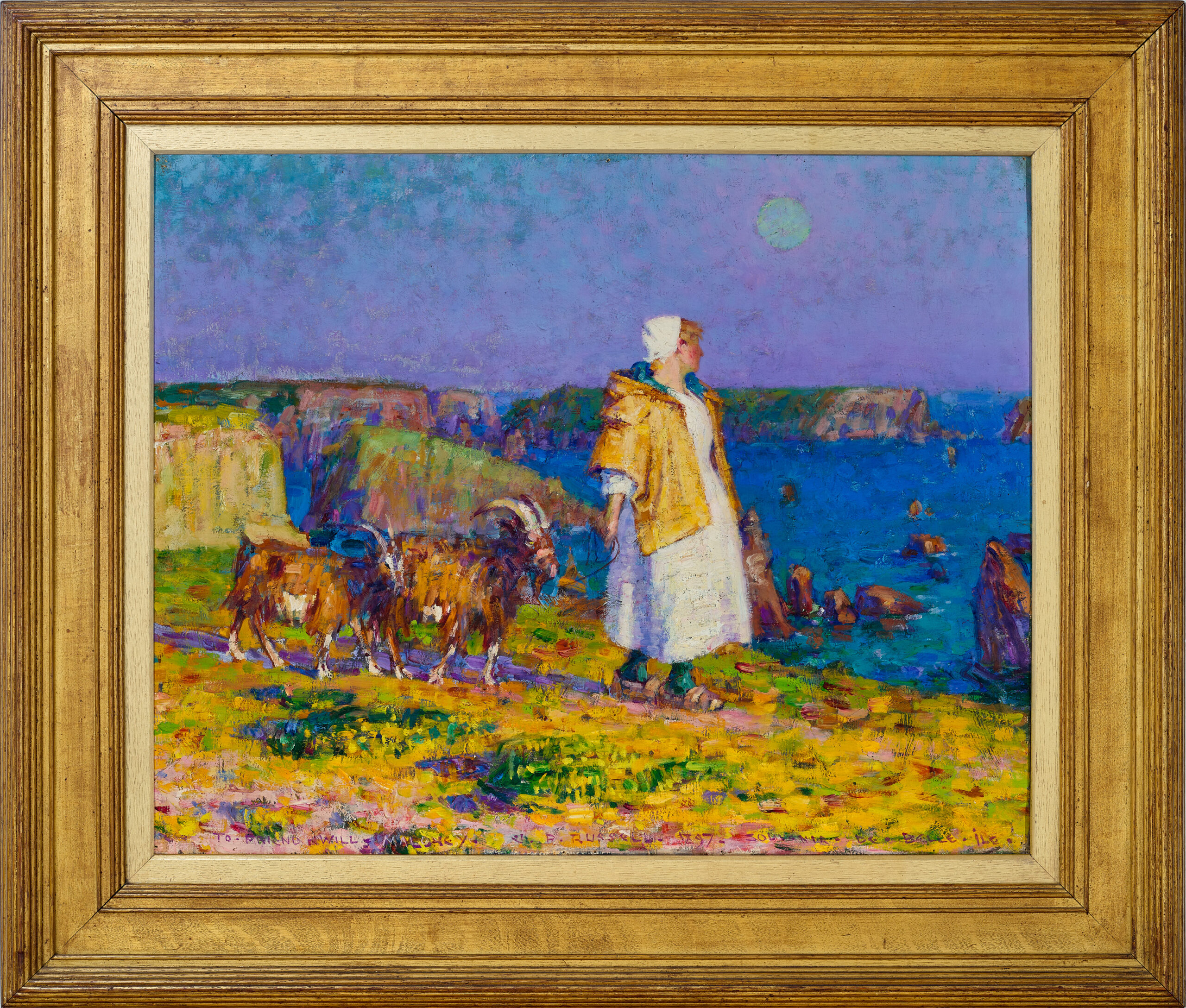 SOUVENIR DE BELLE–ÎLE (MARIANNA RUSSELL WITH GOATS, GOULPHAR, BELLE–ÎLE)
