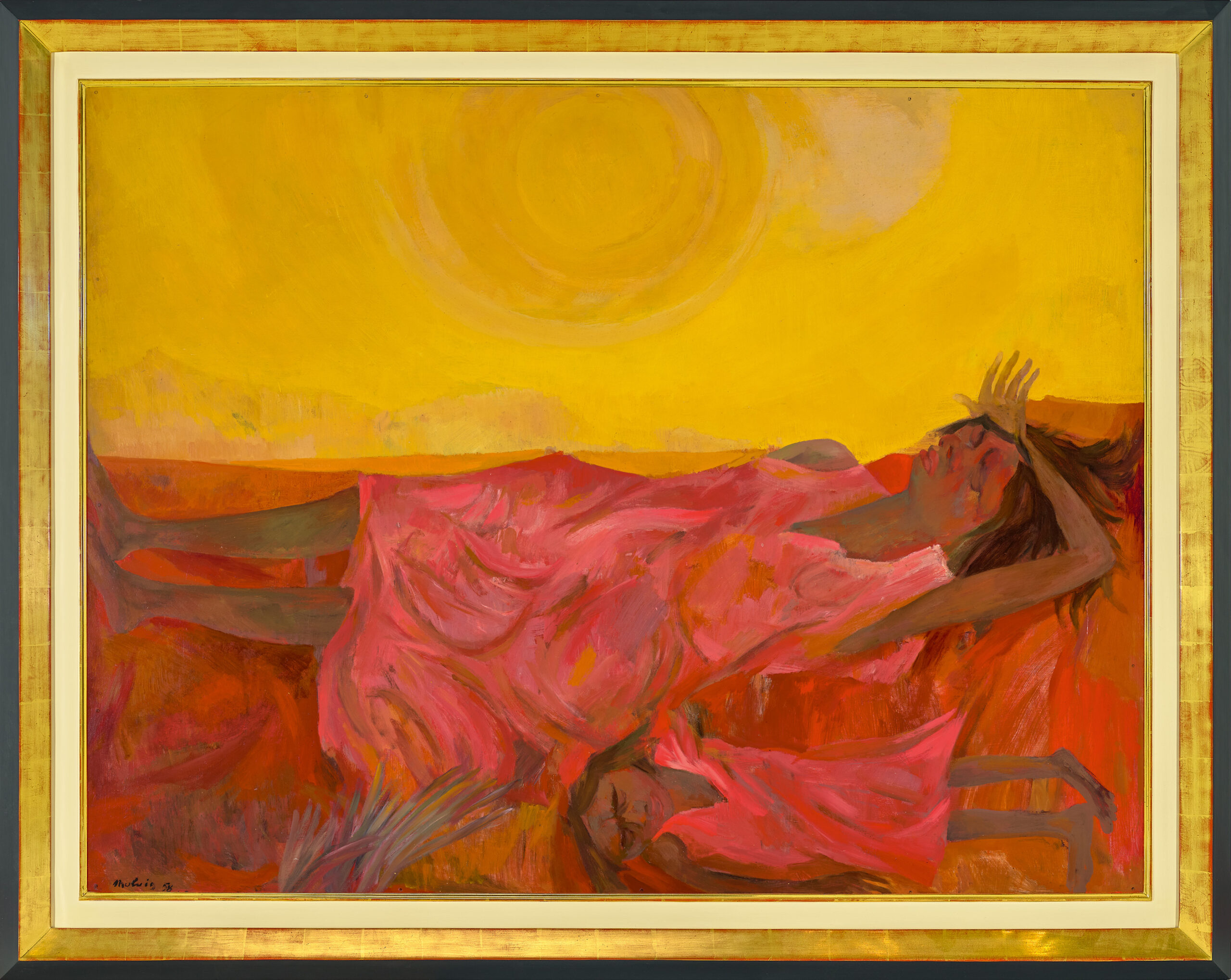 SLEEPING ABORIGINAL WOMAN AND CHILD