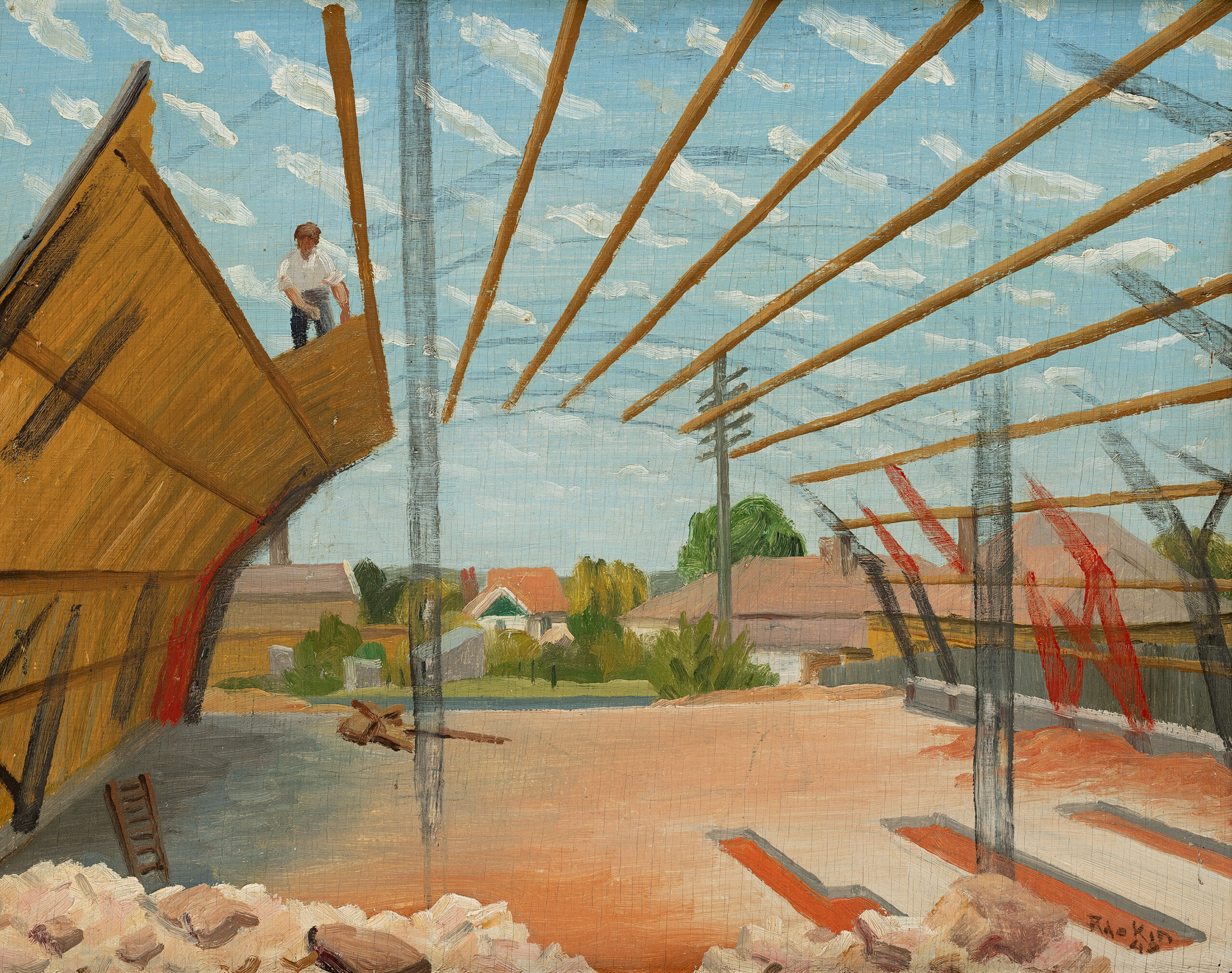 CONSTRUCTION OF A HANGAR