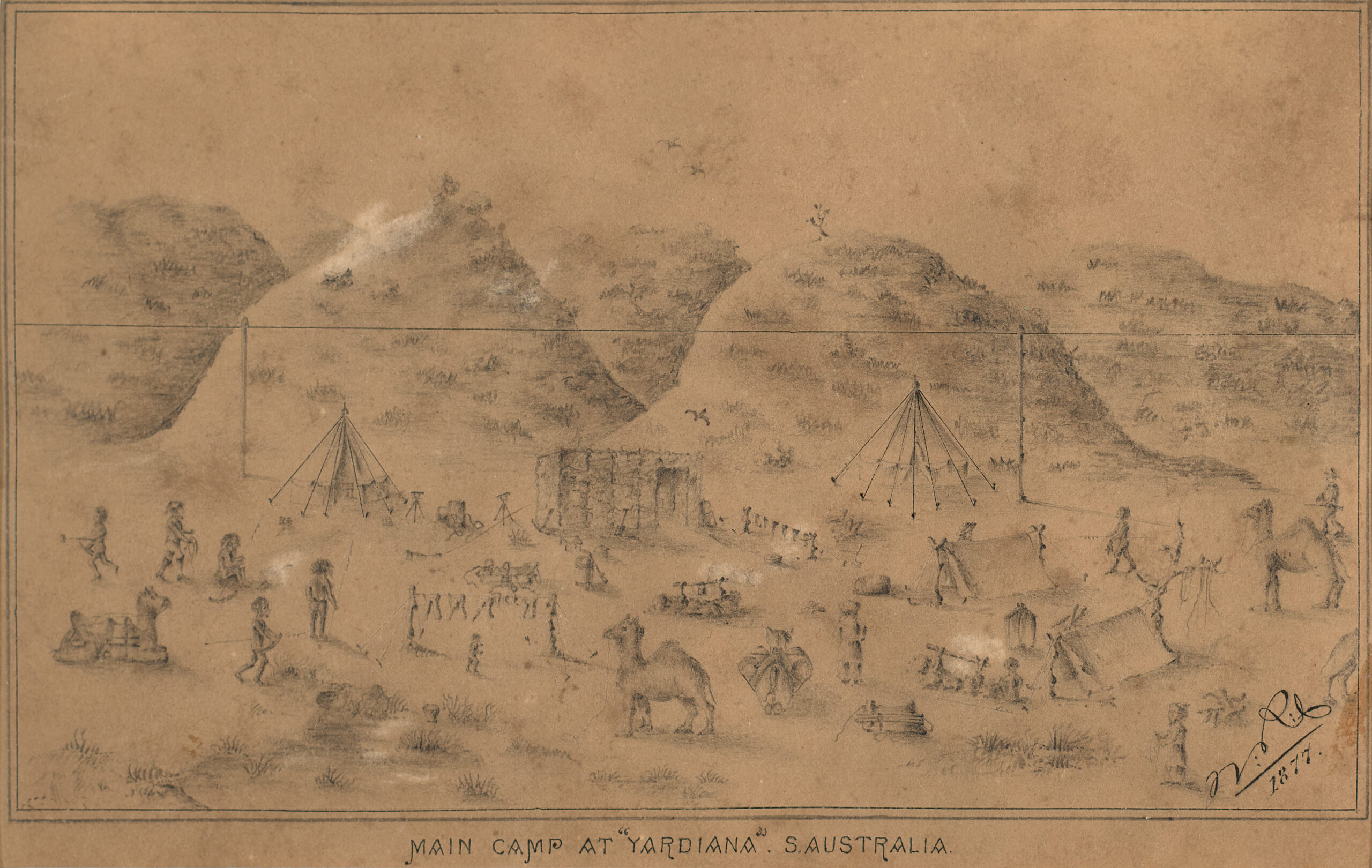 MAIN CAMP AT “YARDIANA”, SOUTH AUSTRALIA