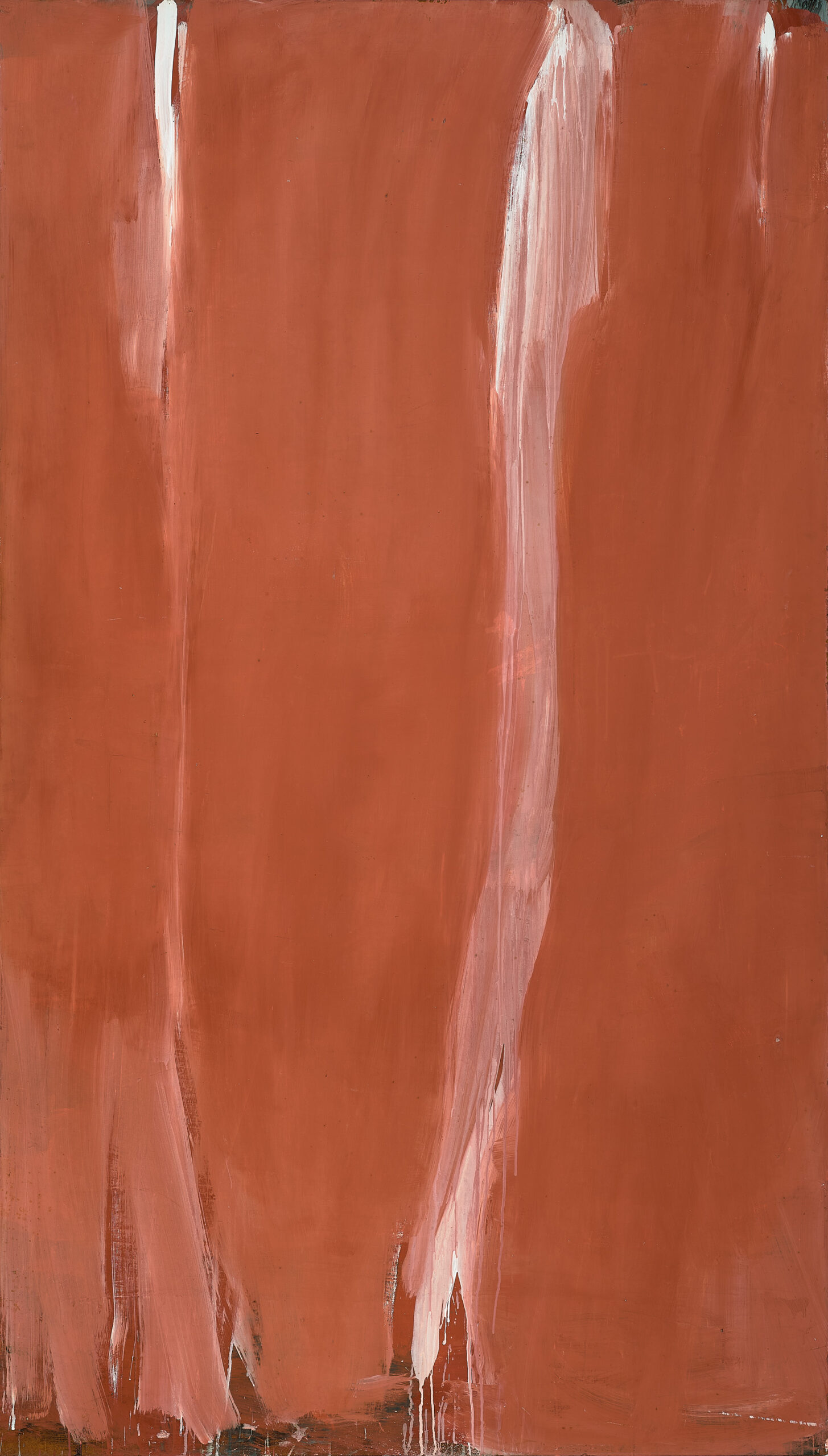 TWO FAINT LINES ON BROWN (TP85)