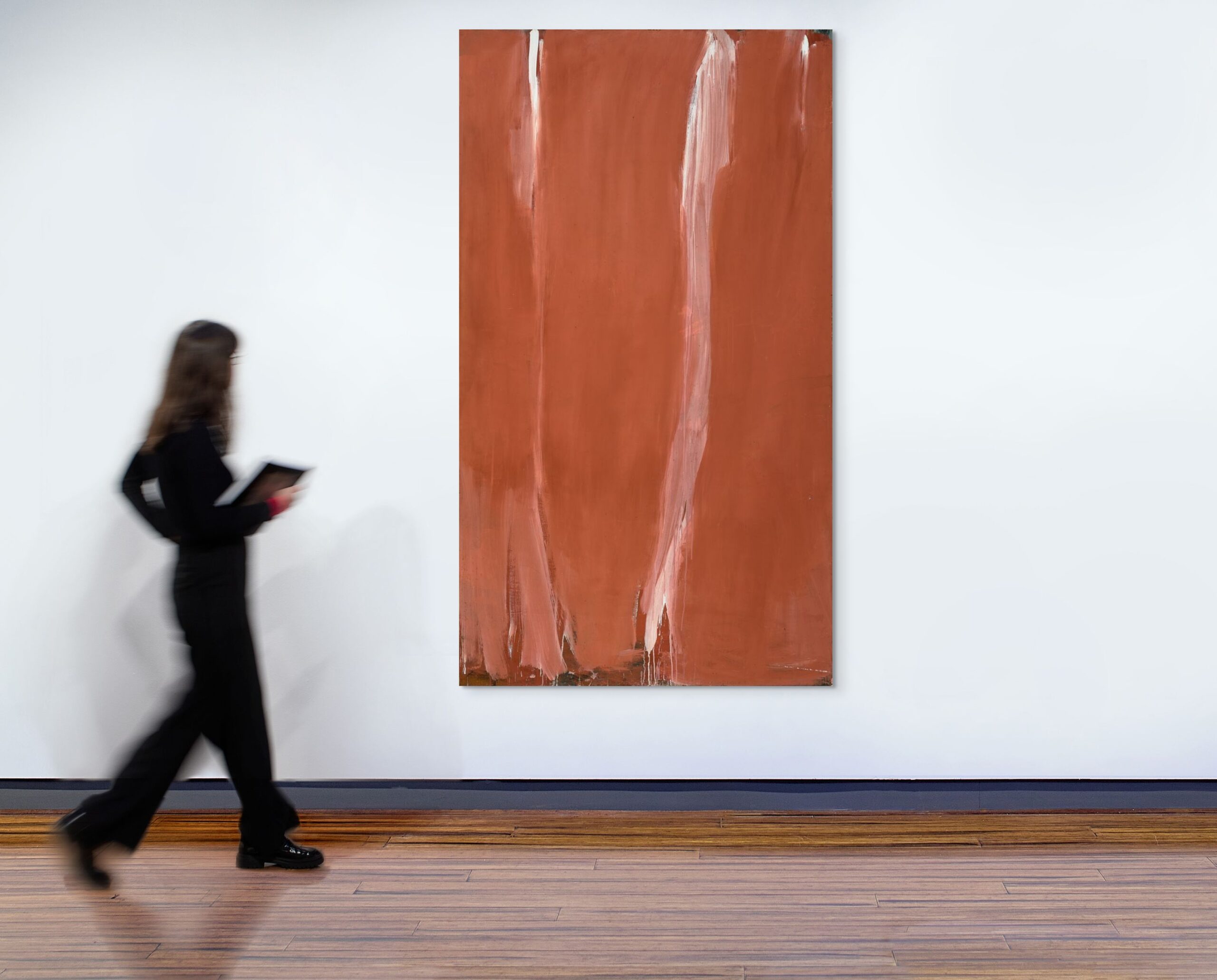 TWO FAINT LINES ON BROWN (TP85)