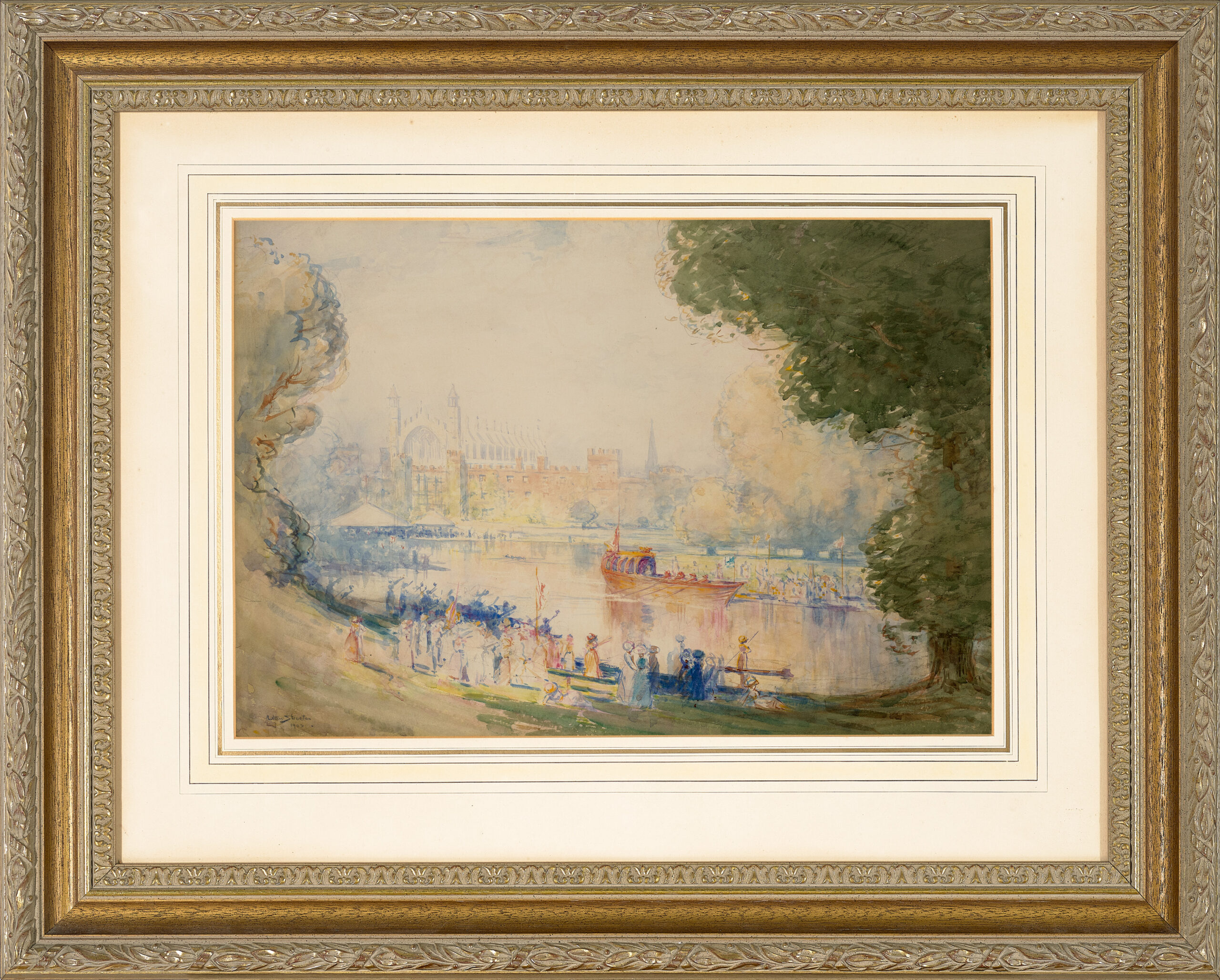 THE ROYAL BARGE AT ETON