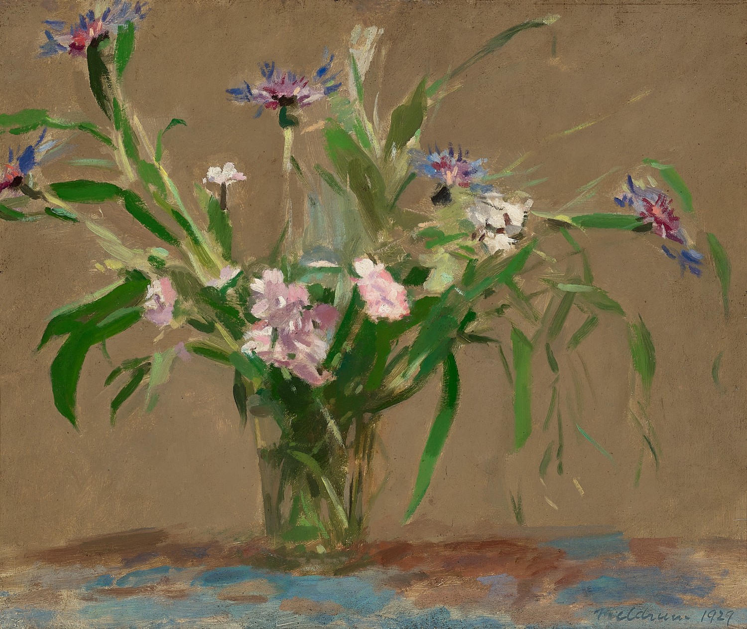 CORNFLOWERS AND CARNATIONS