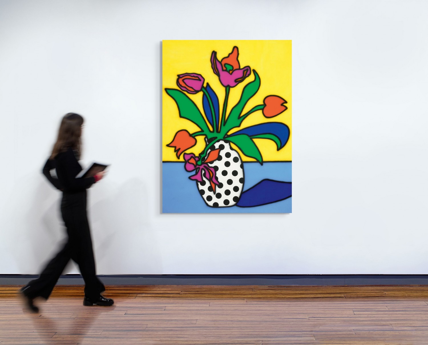 TULIPS AND SPOTTED VASE