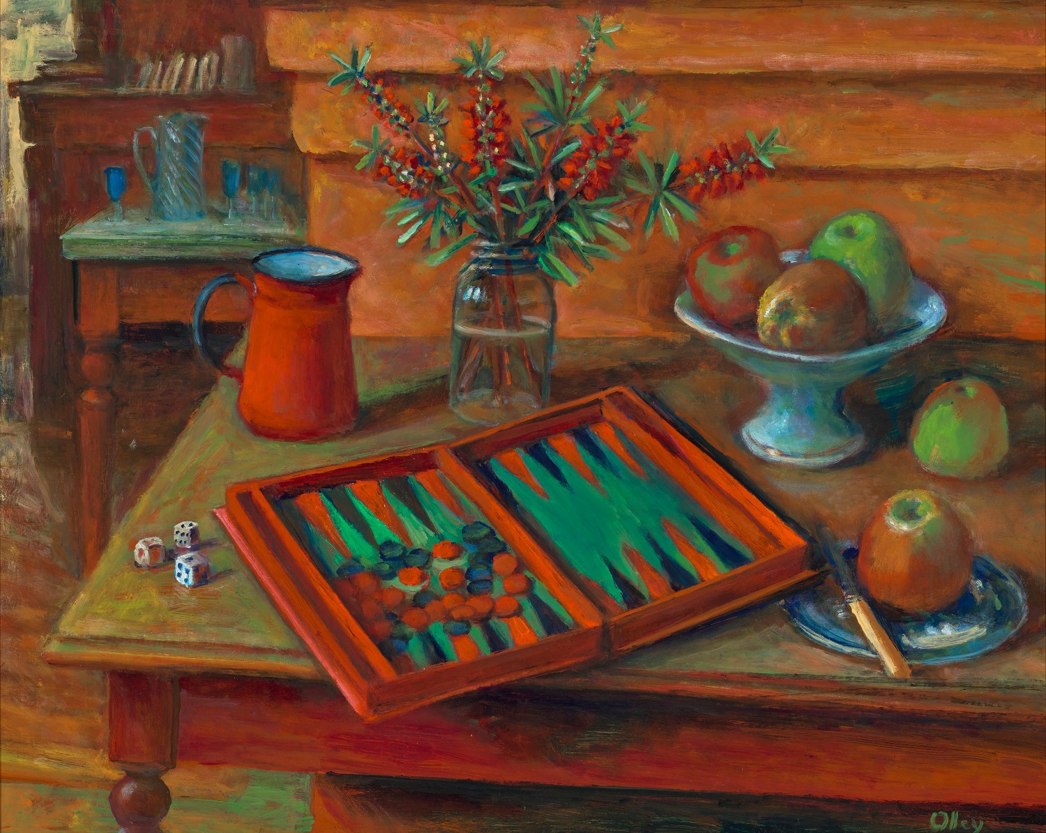 BACKGAMMON AND BOTTLEBRUSH