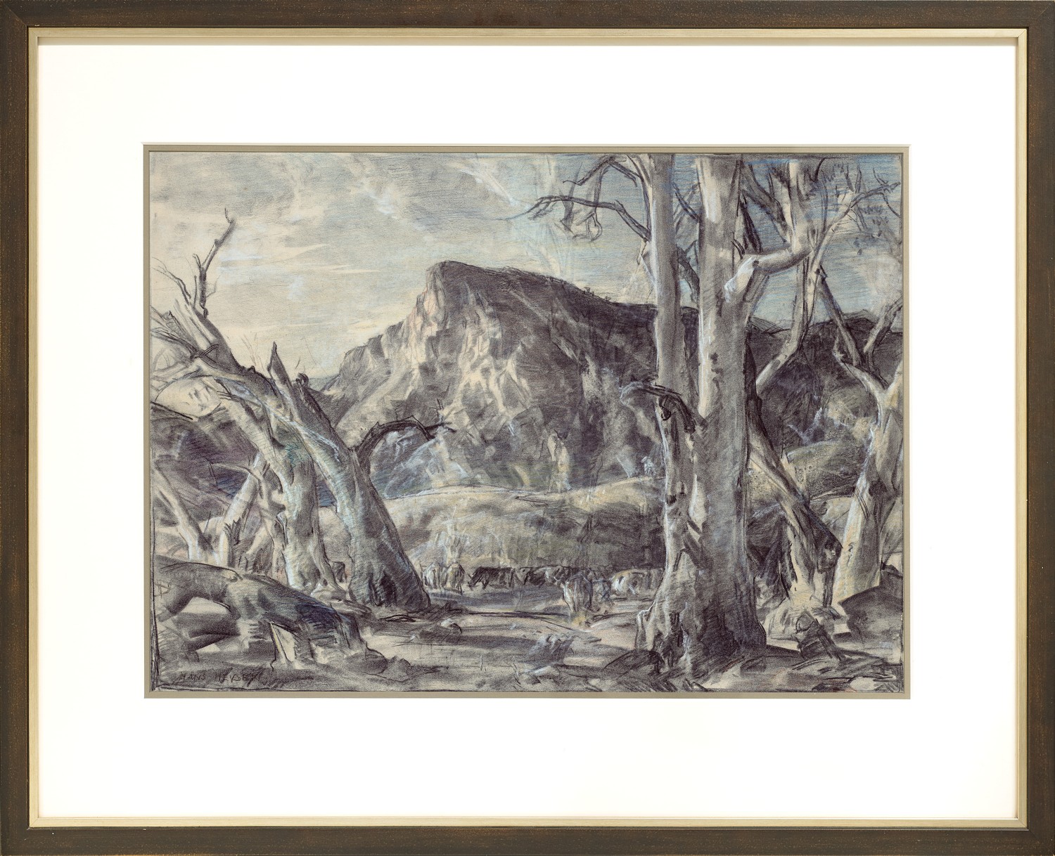 CATTLE IN CREEK BED