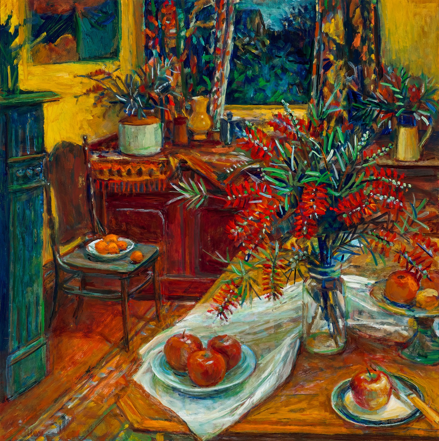 INTERIOR WITH BOTTLEBRUSH