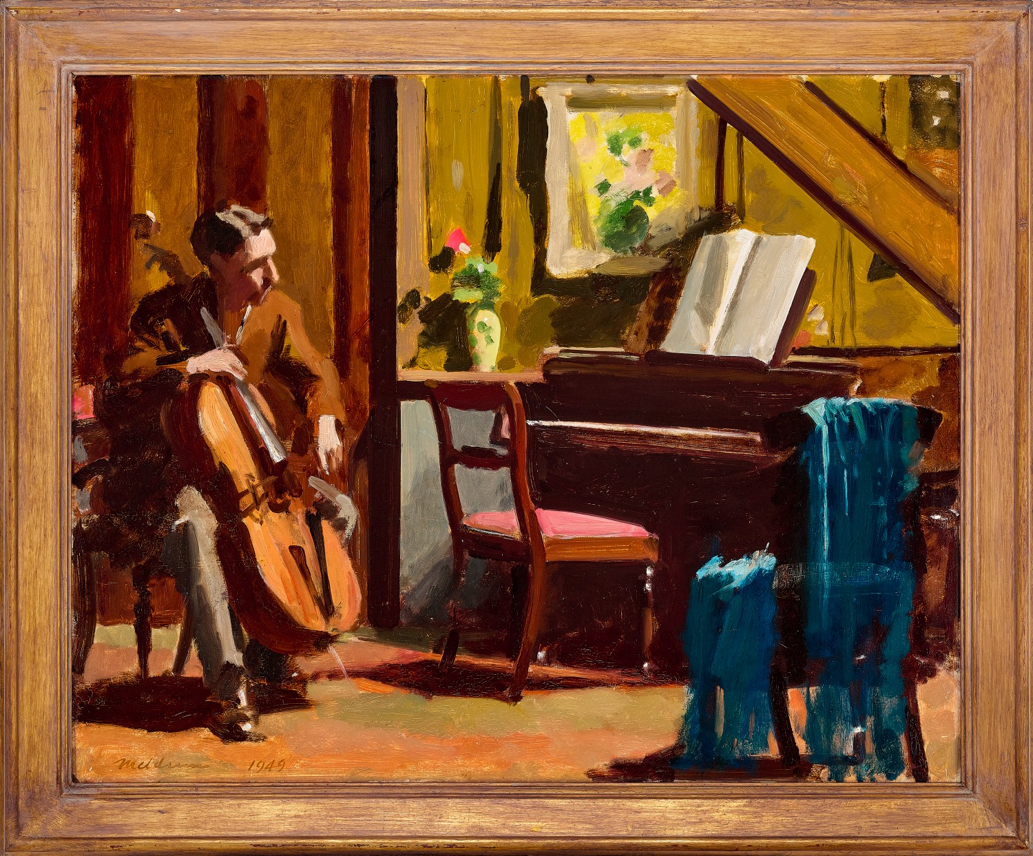 INTERIOR WITH CELLO PLAYER (GRAEME INSON)