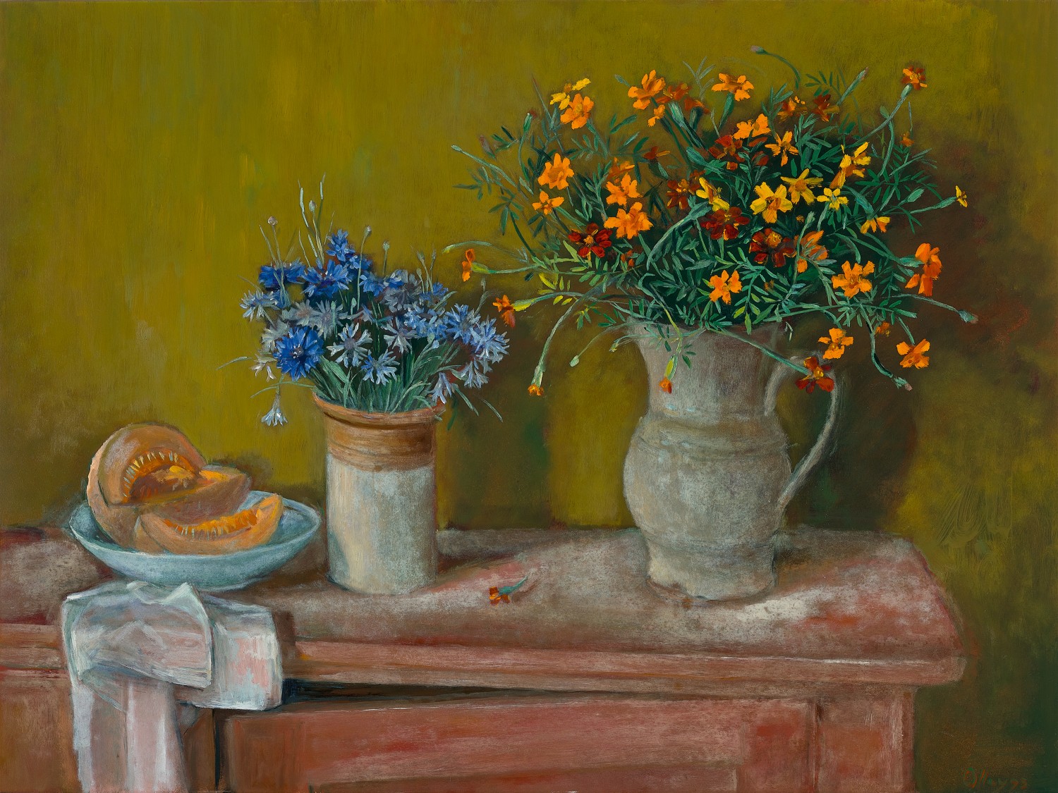 Marigolds and cornflowers