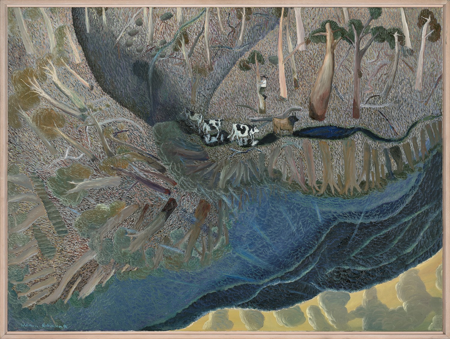 Morning landscape with neighbour’s bull