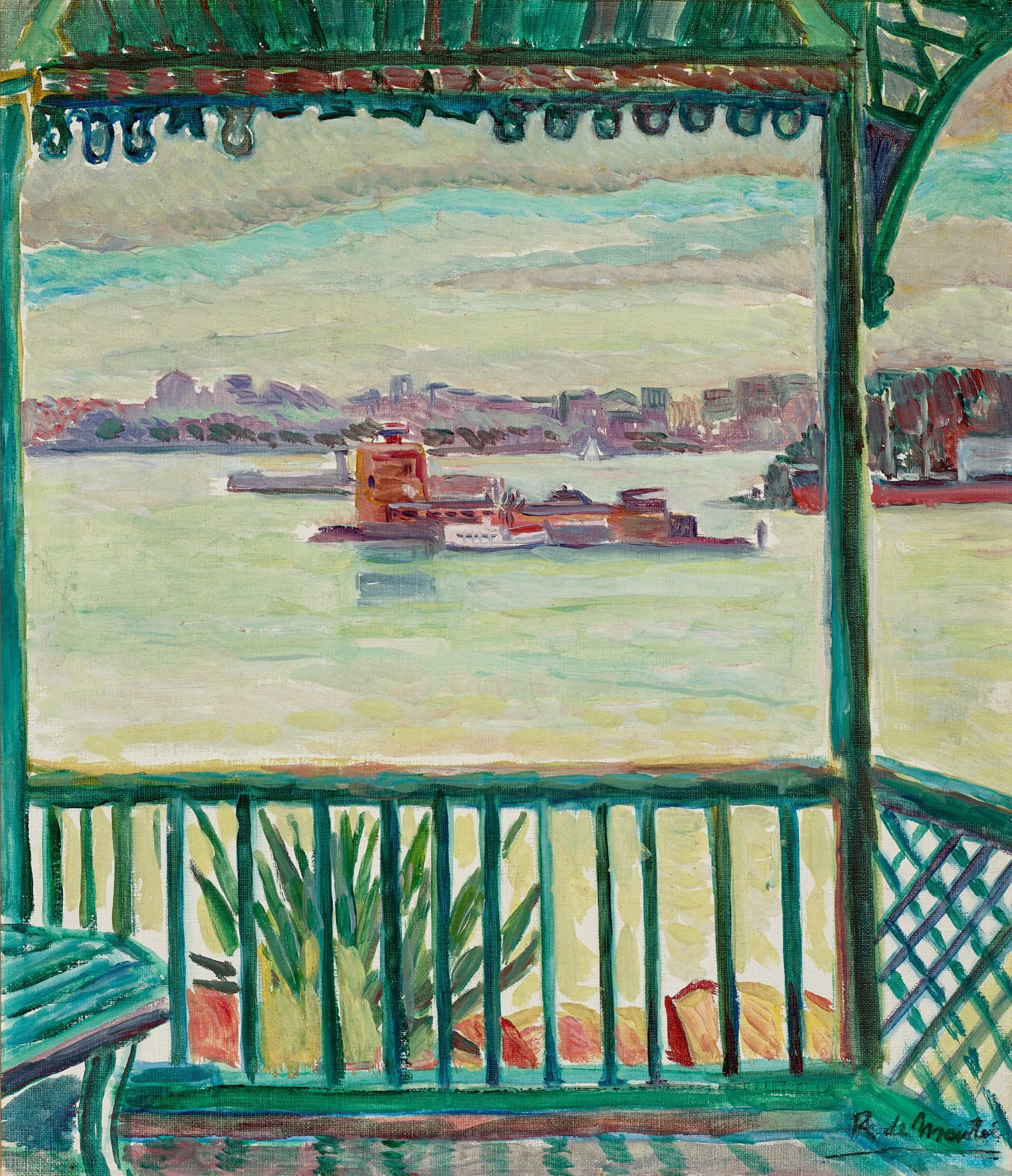 View of Sydney Harbour from Admiralty House to Fort Denison