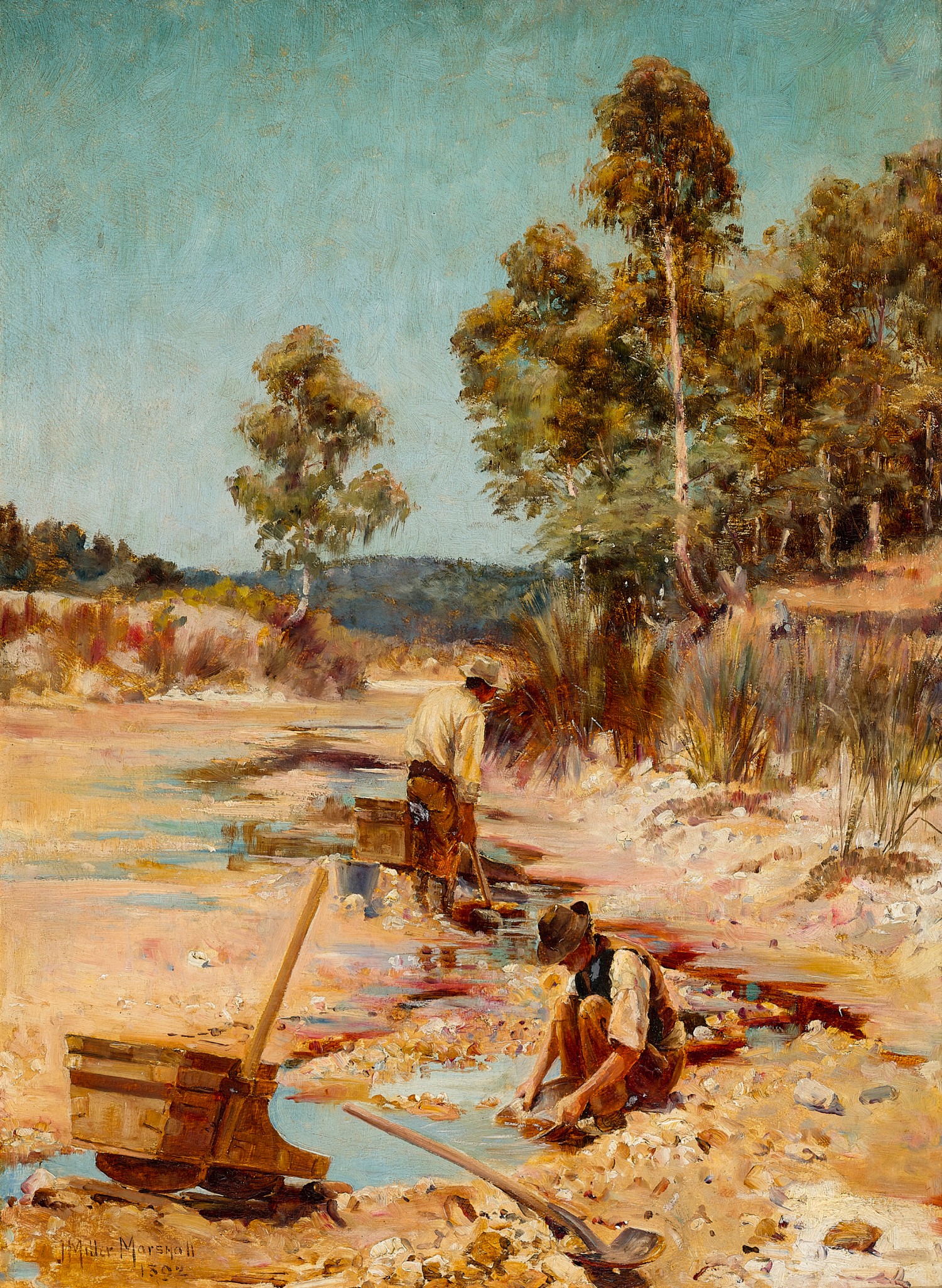 Gold prospecting, near Creswick