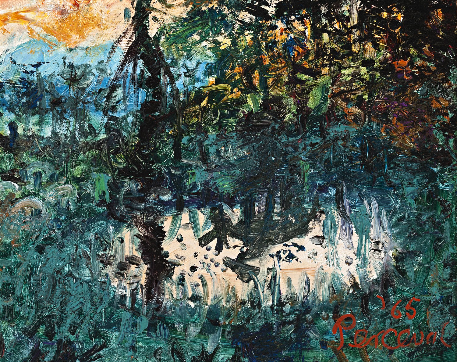 POND AT DUSK NEAR BLACK MOUNTAIN