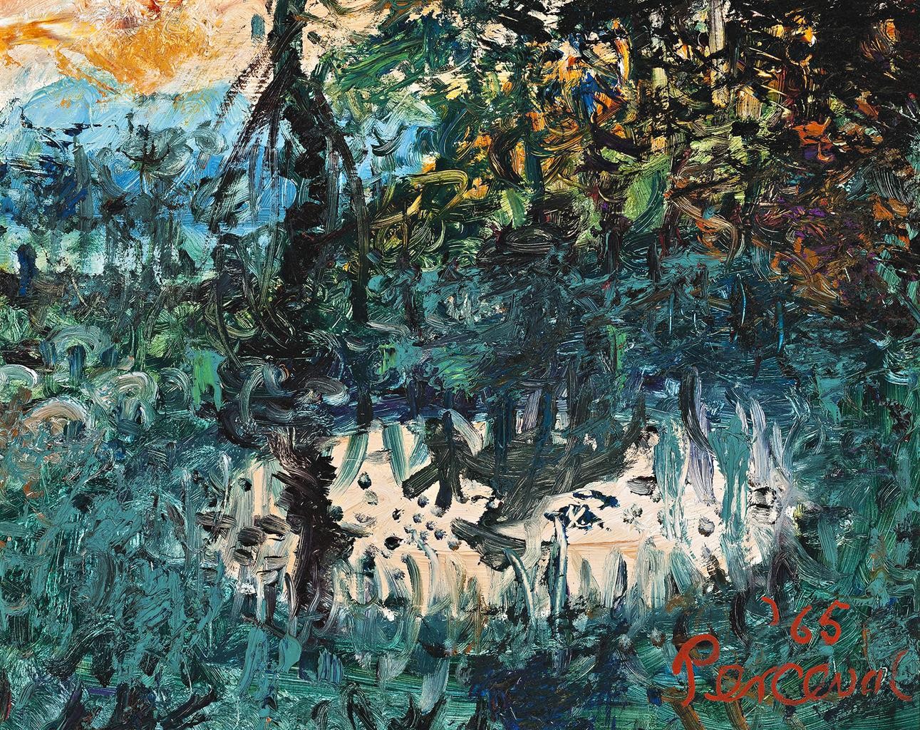 POND AT DUSK NEAR BLACK MOUNTAIN