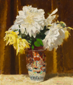 DAHLIAS IN A CHINESE VASE