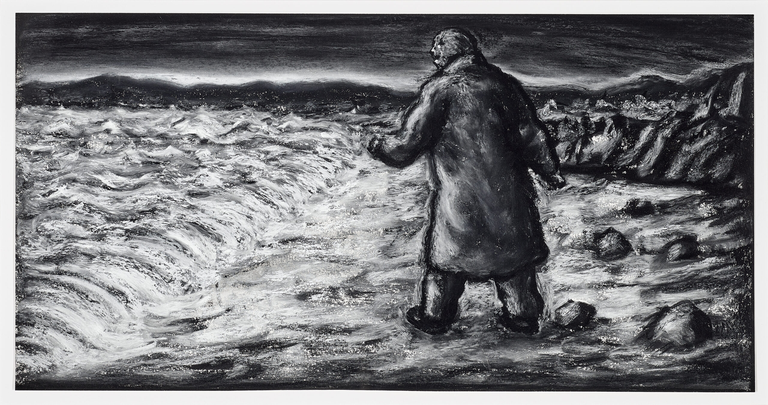 Drawing (man by the sea)