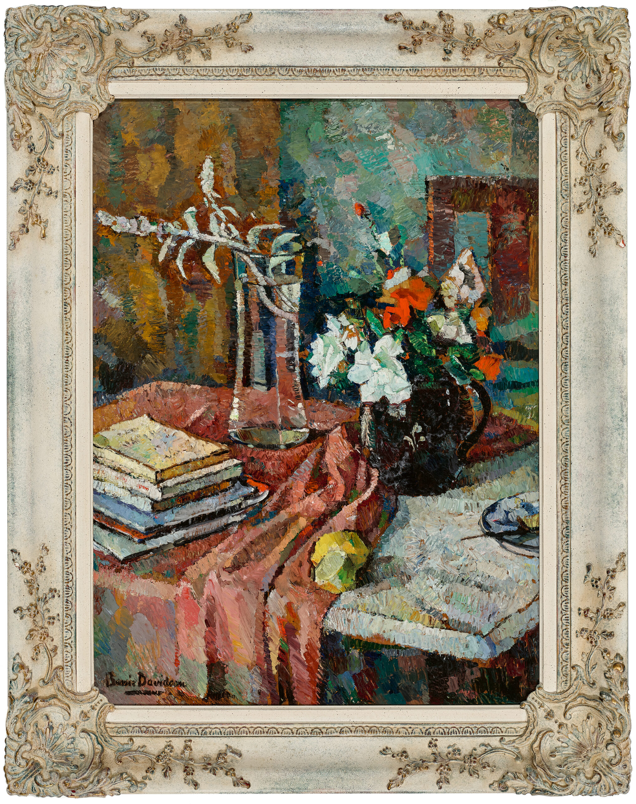Flowers and books