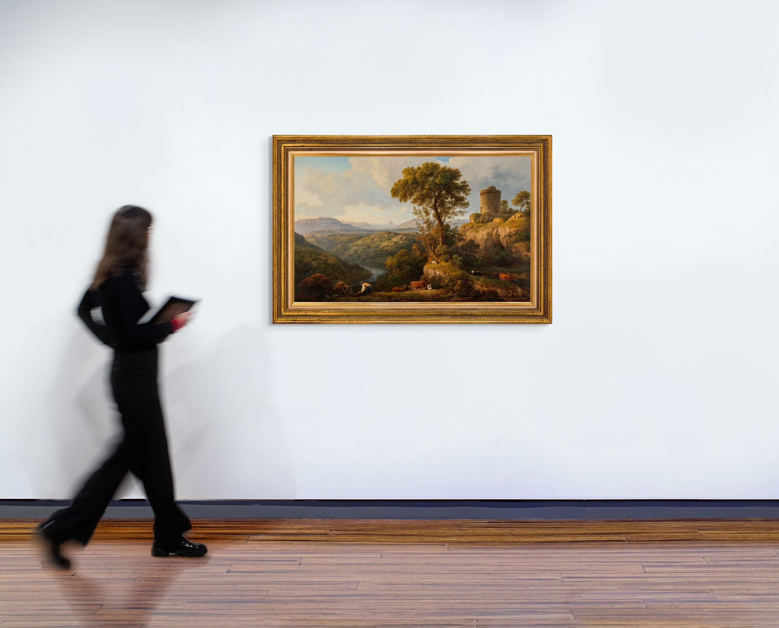 Classical landscape with tower