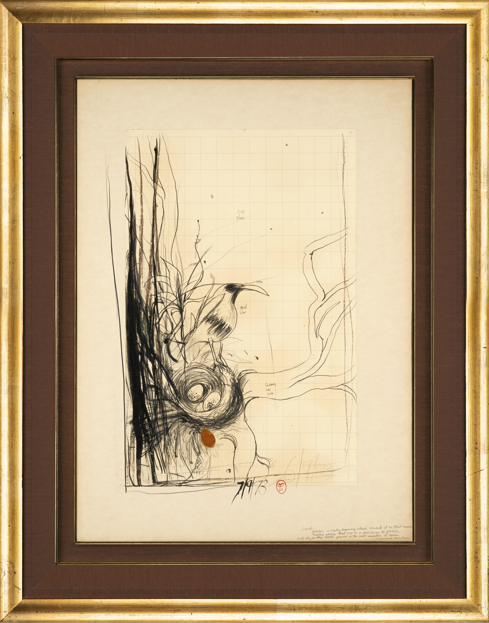 (Study for a bird’s nest)