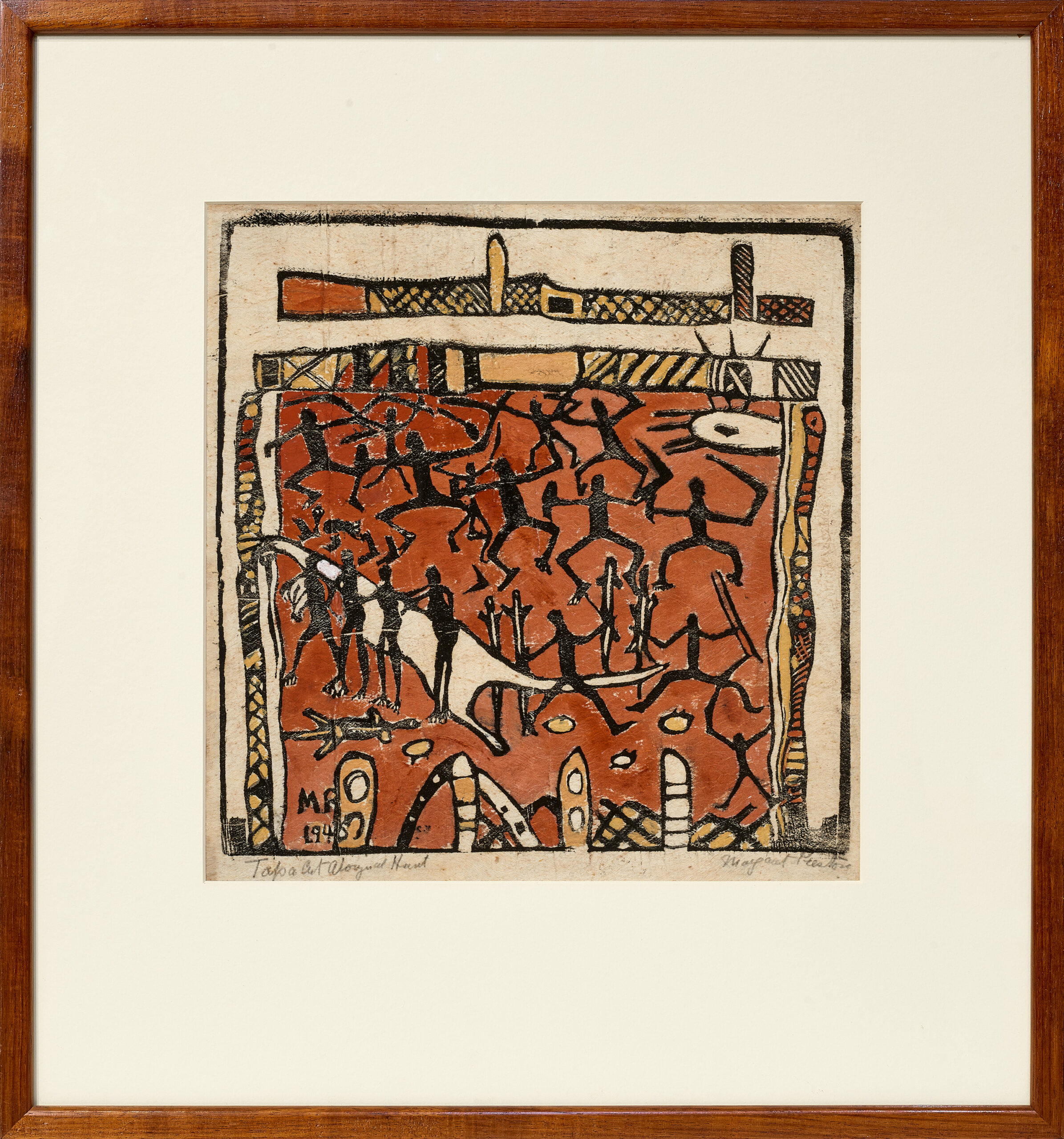 Aboriginal bark ornament