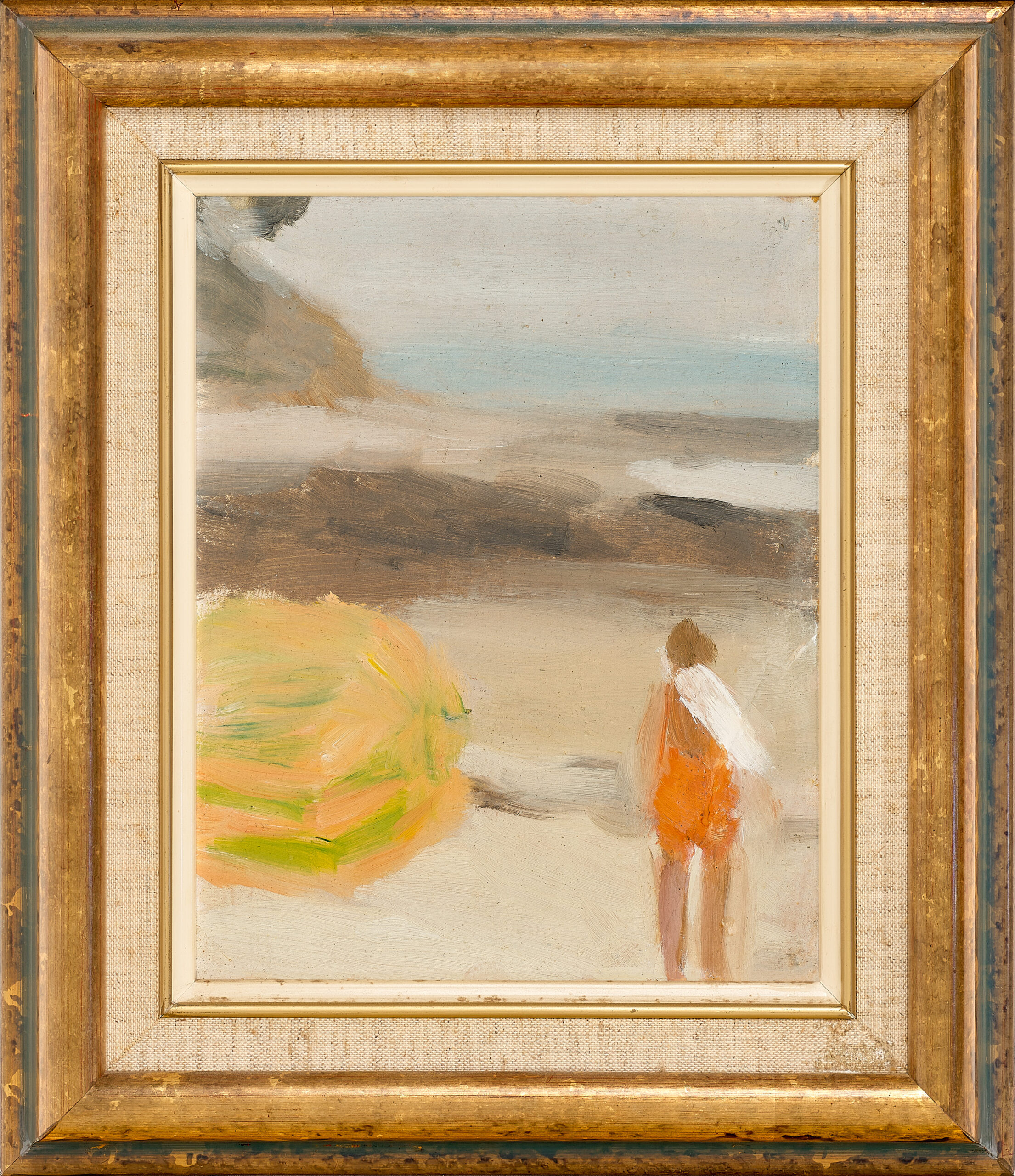 (Figure on beach)