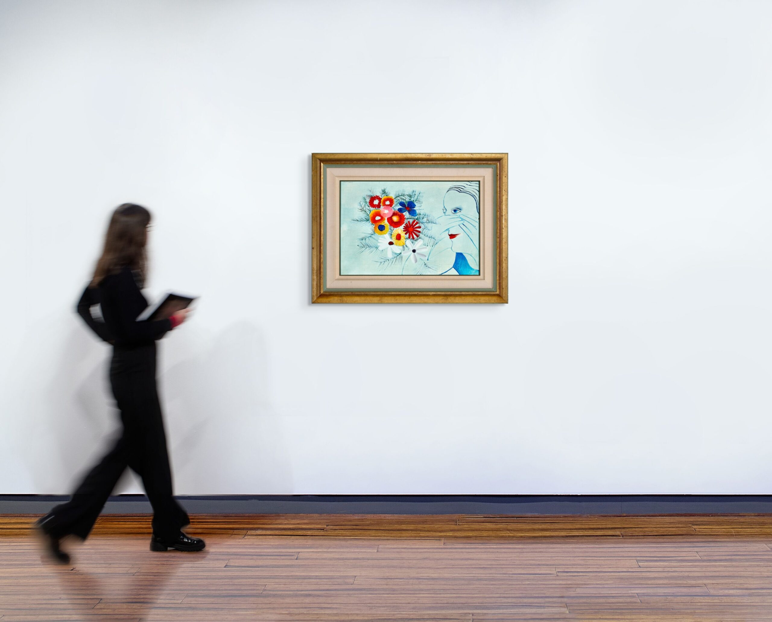 Girl and flowers