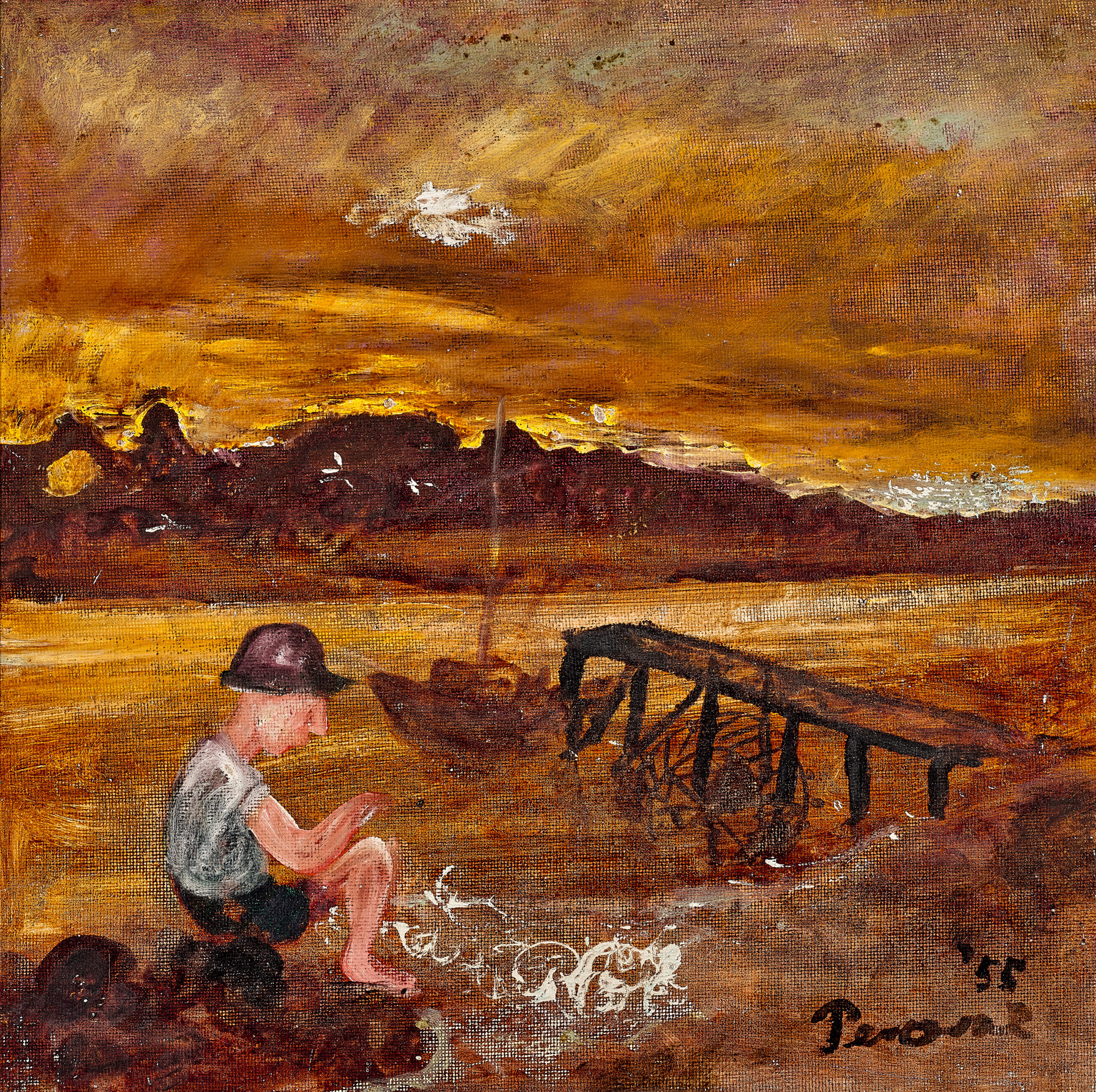 Charles blackman at Mallacoota Inlet