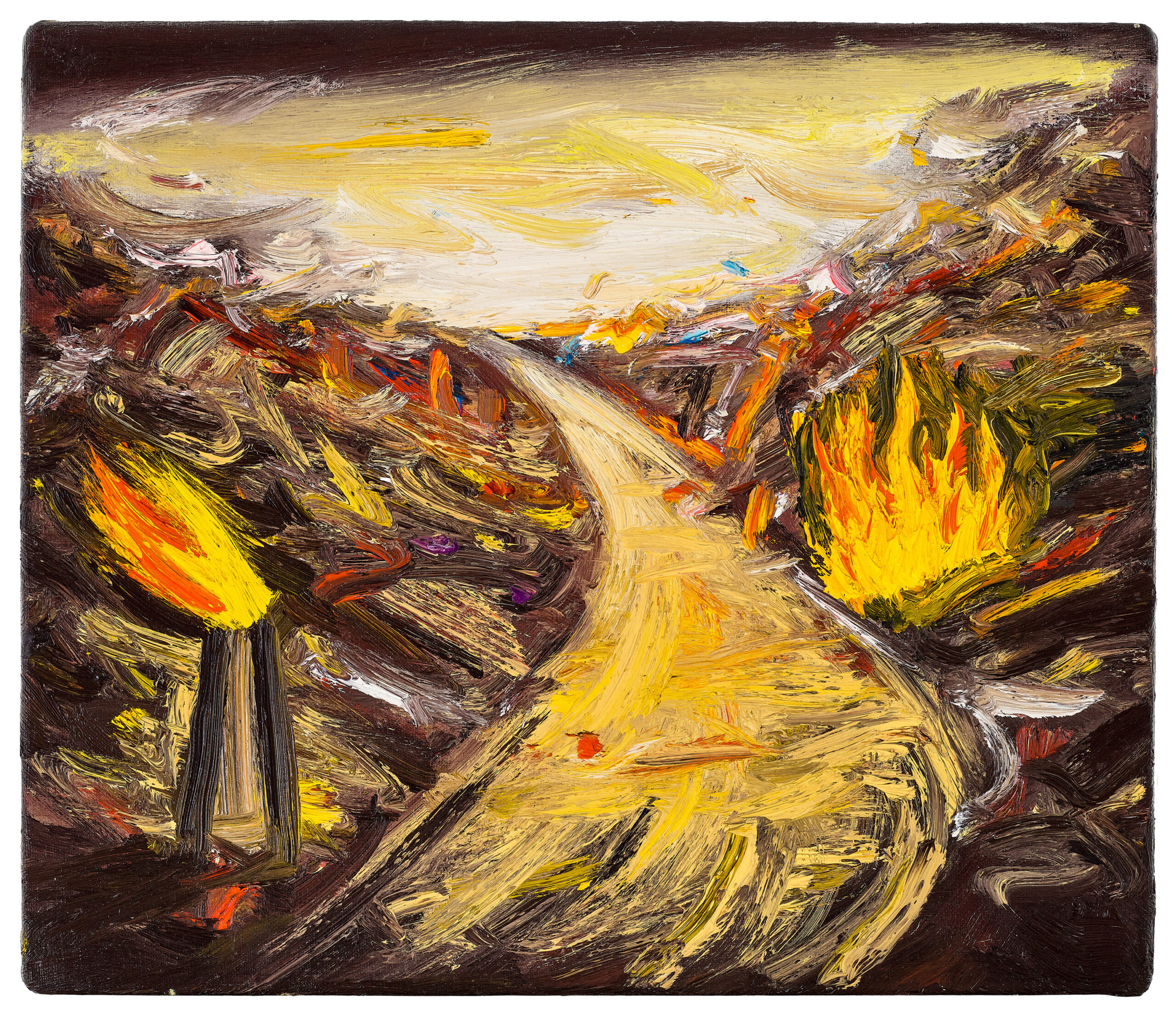 PAINTING (ROAD IN FIERY LANDSCAPE)