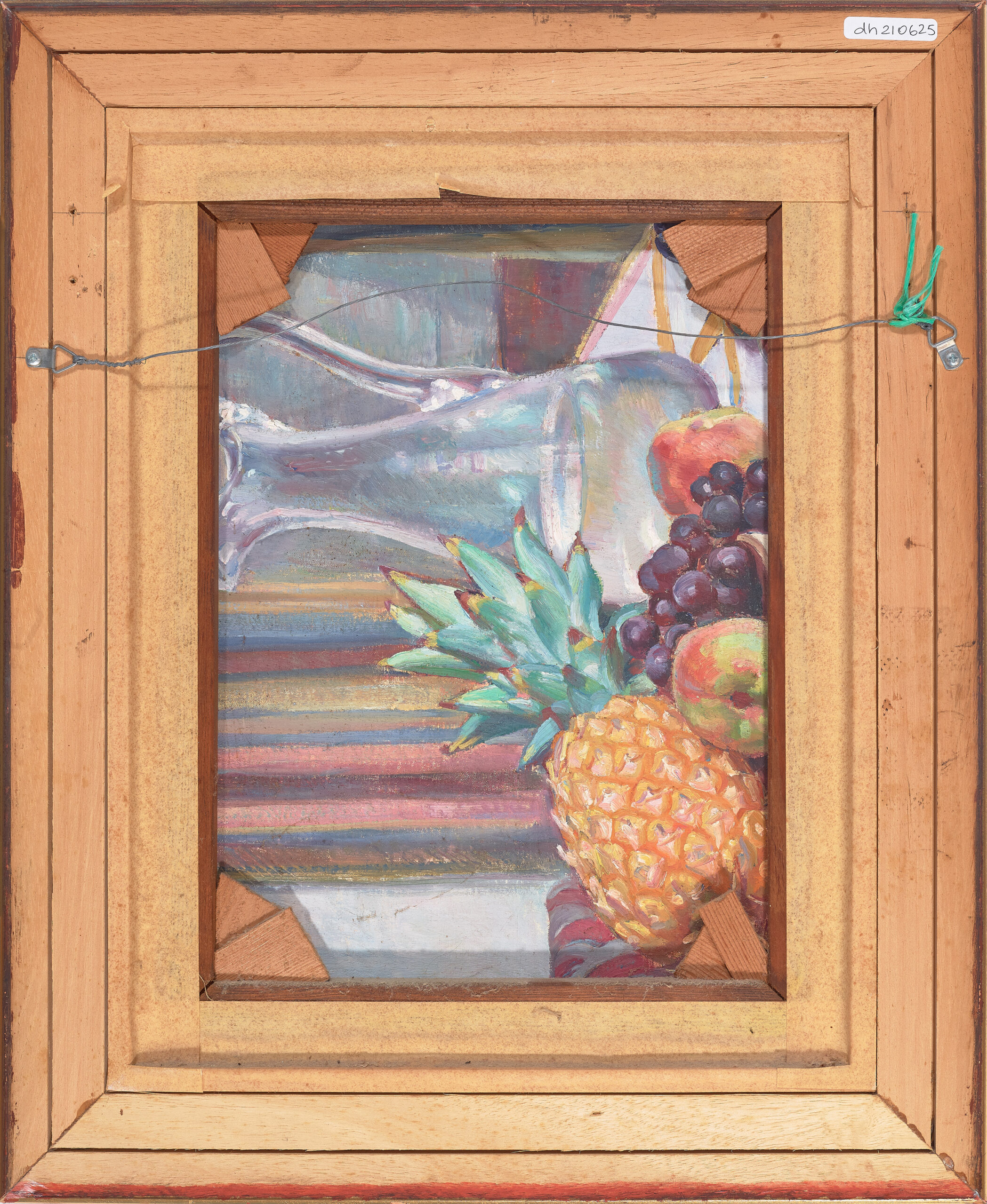 MIXED FLOWERS IN A JUG (VERSO: STILL LIFE WITH PINEAPPLE)