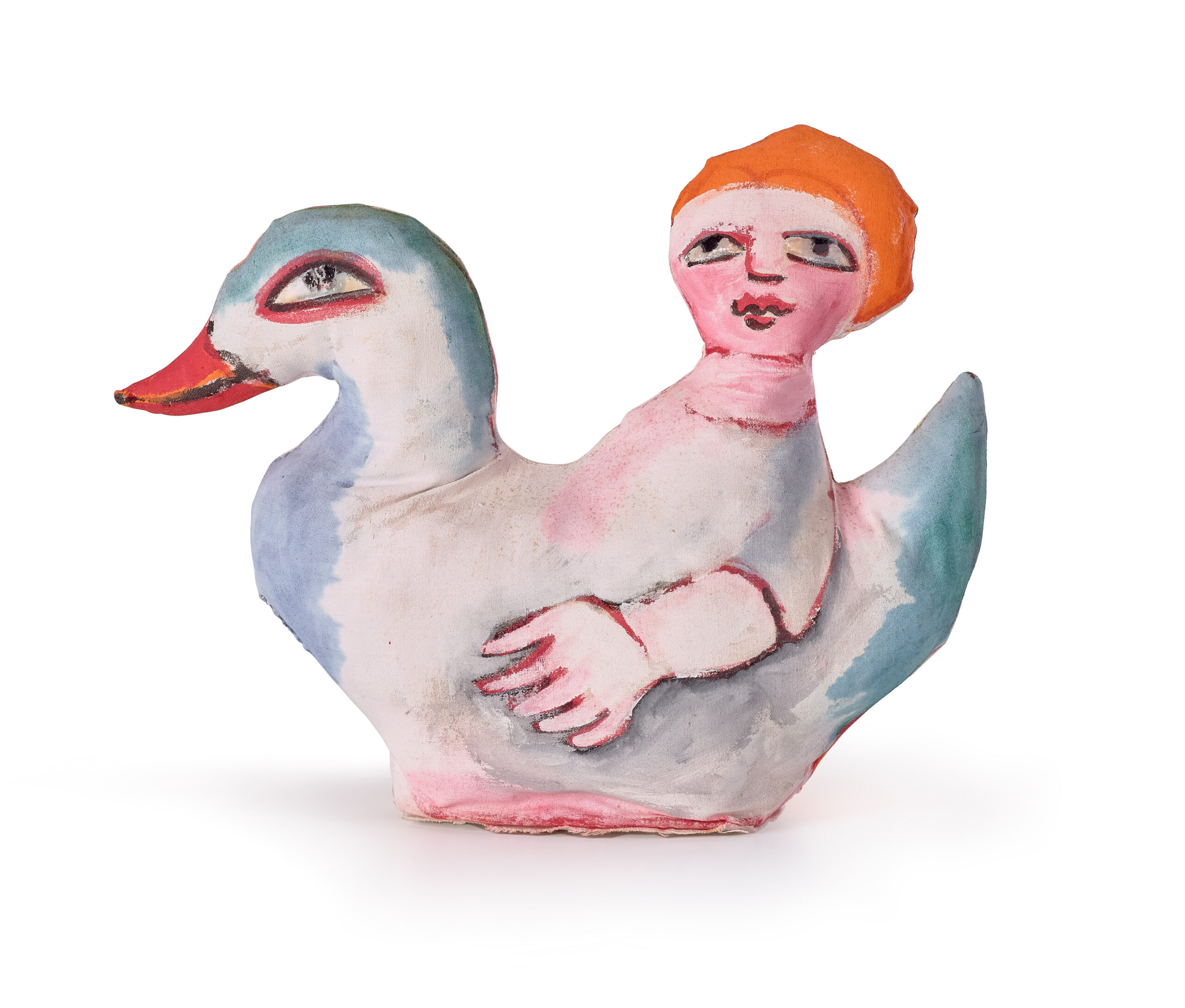 YOUNG GIRL WITH PET DUCK