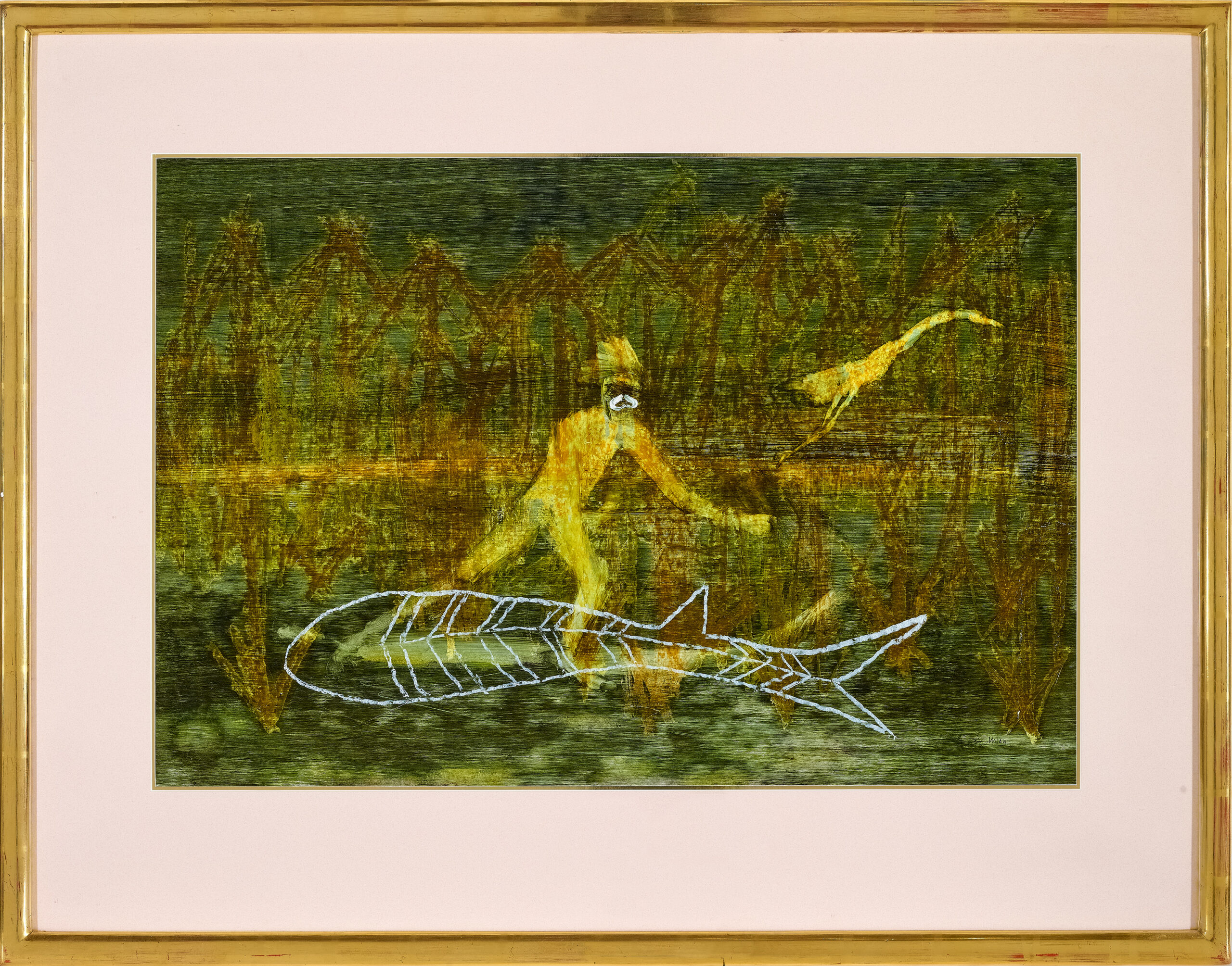 MAN BIRD AND FISH, PAPUA NEW GUINEA