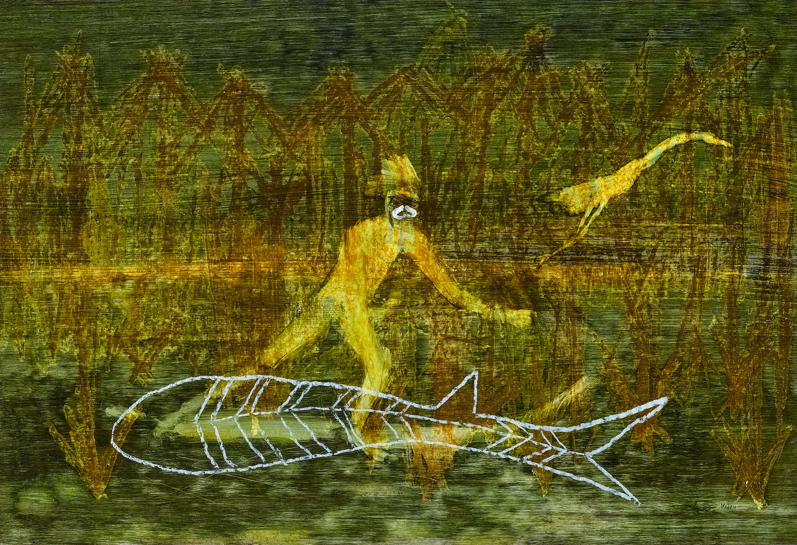 MAN BIRD AND FISH, PAPUA NEW GUINEA