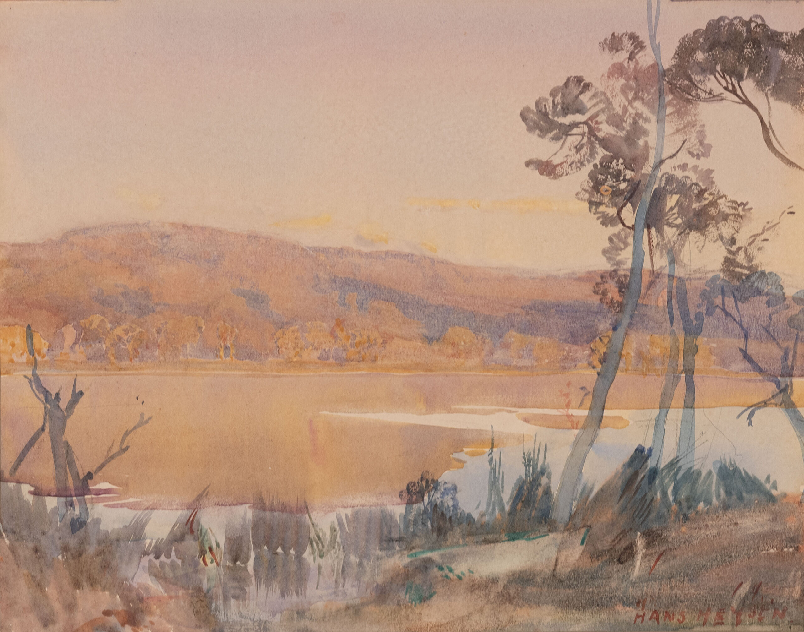 MORNING GLOW, NARRABEEN LAKE, NSW