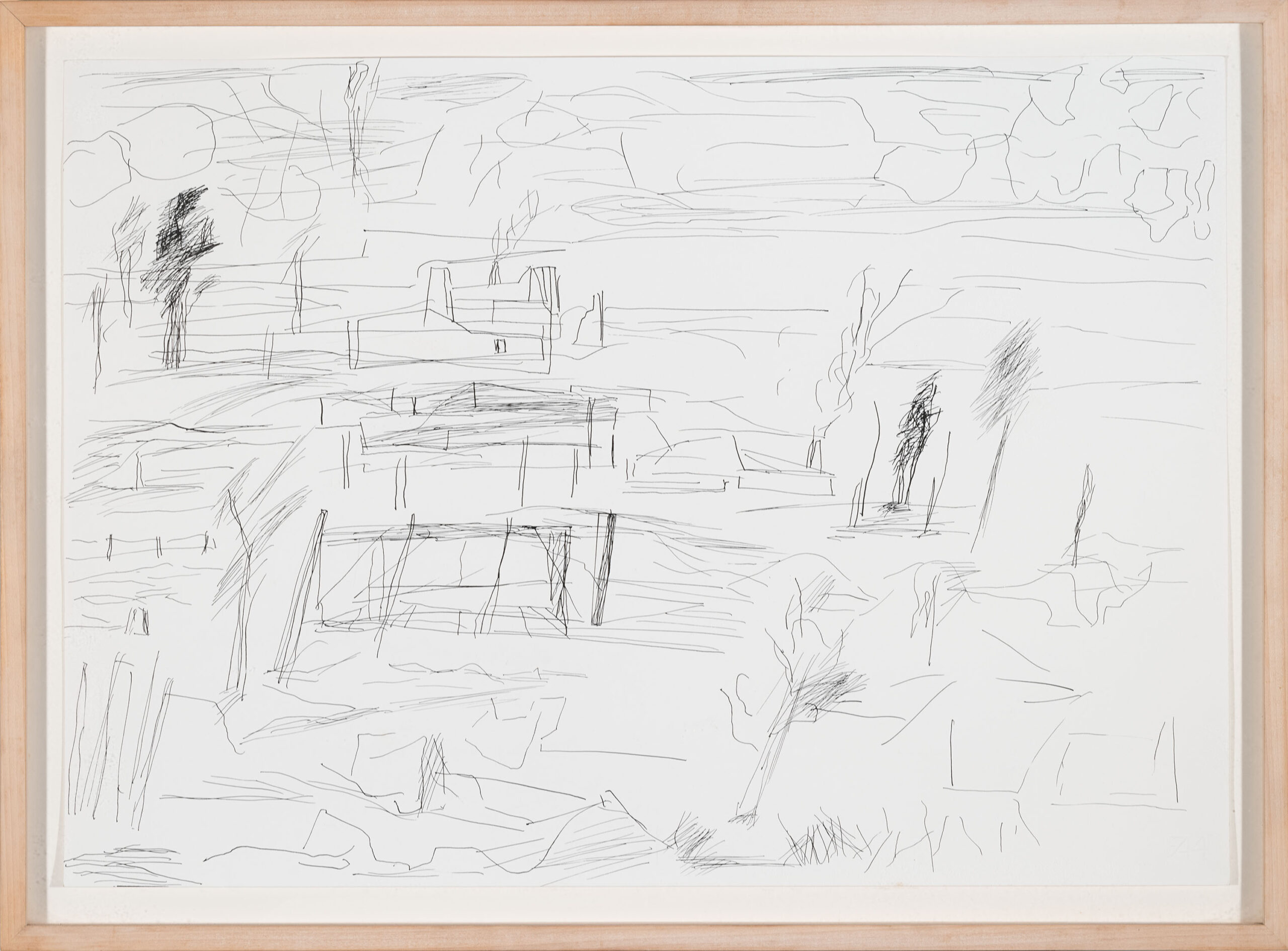 FENCE POSTS AND LIGHT AND SMOKE