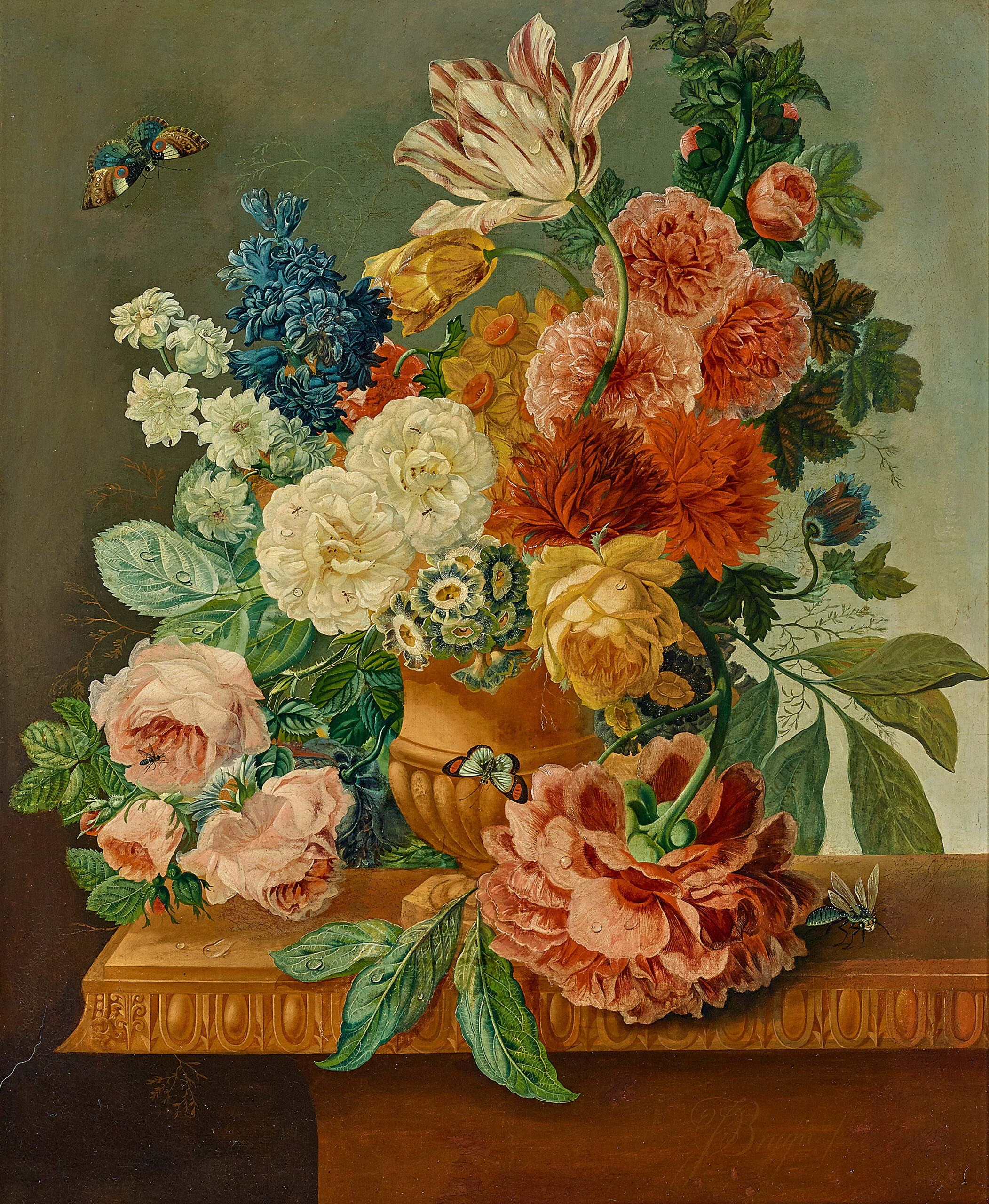 STILL LIFE WITH FLOWERS IN AN URN