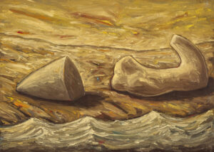 Peter Booth, TWO FORMS BY THE SEA