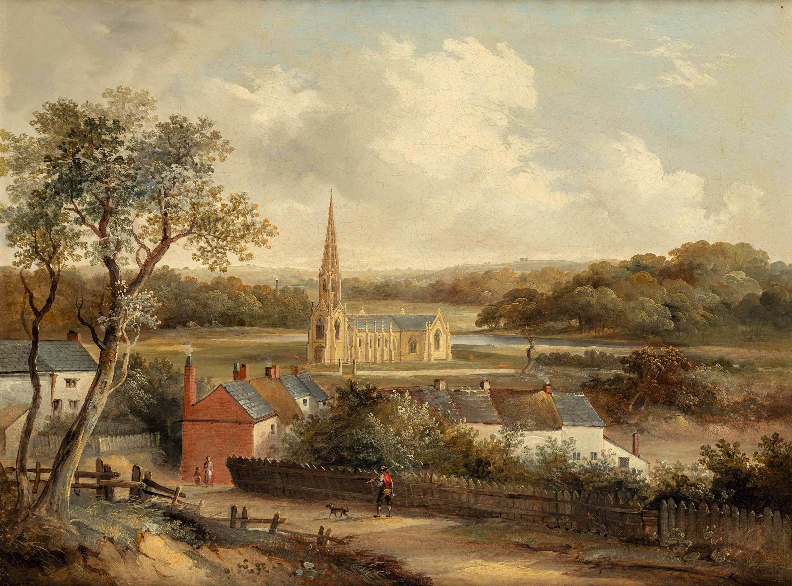 LANDSCAPE NEAR BOLTON – THE NEW CHURCH AT LEVER BRIDGE