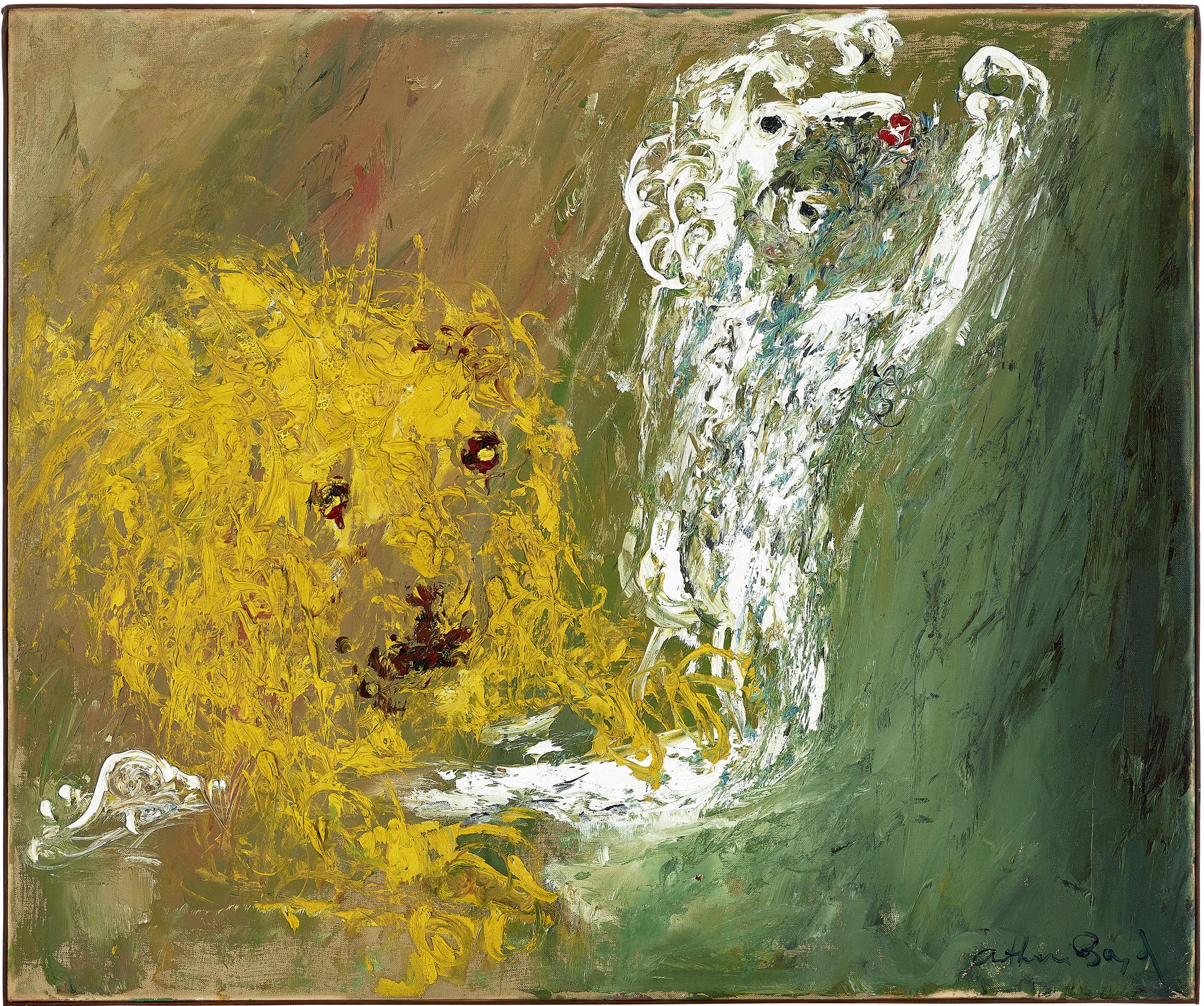 WHITE NEBUCHADNEZZAR WITH LION