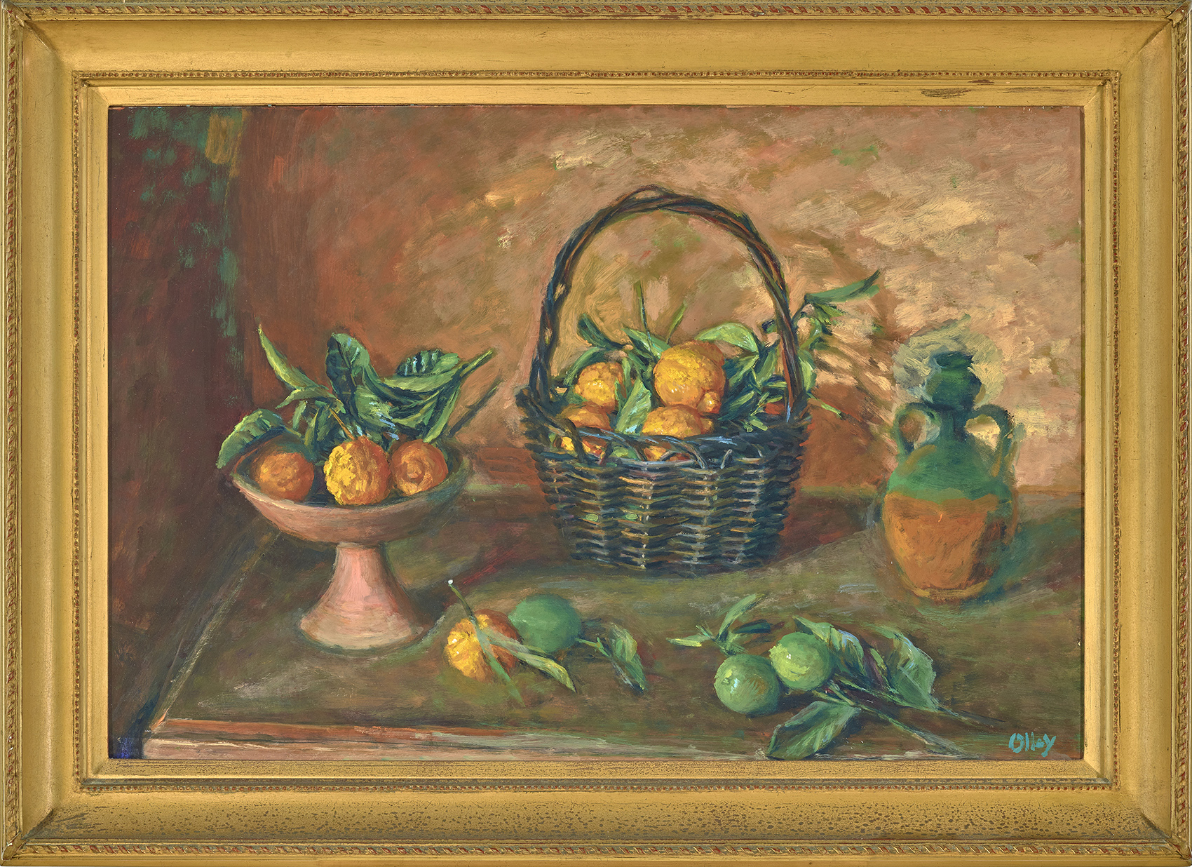BUSH LEMONS IN A BLACK BASKET
