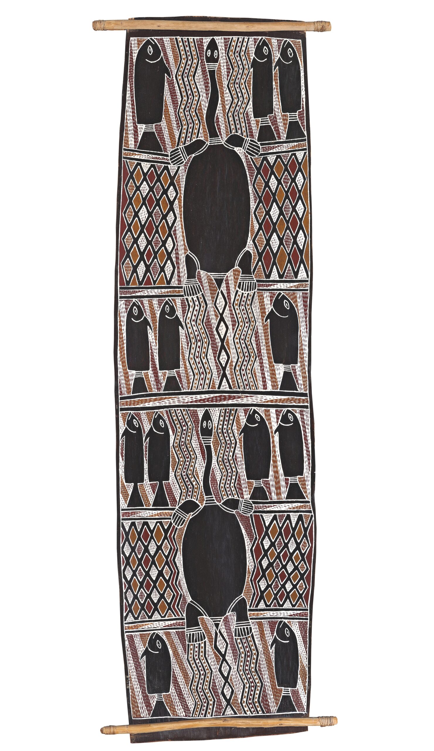 TOTEMIC LONG NECK TURTLES AND FISH