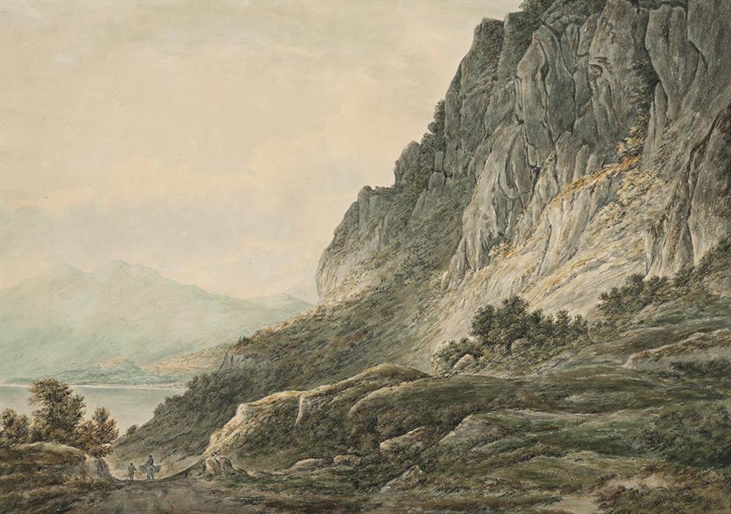 MOUNTAIN LANDSCAPE WITH FIGURE