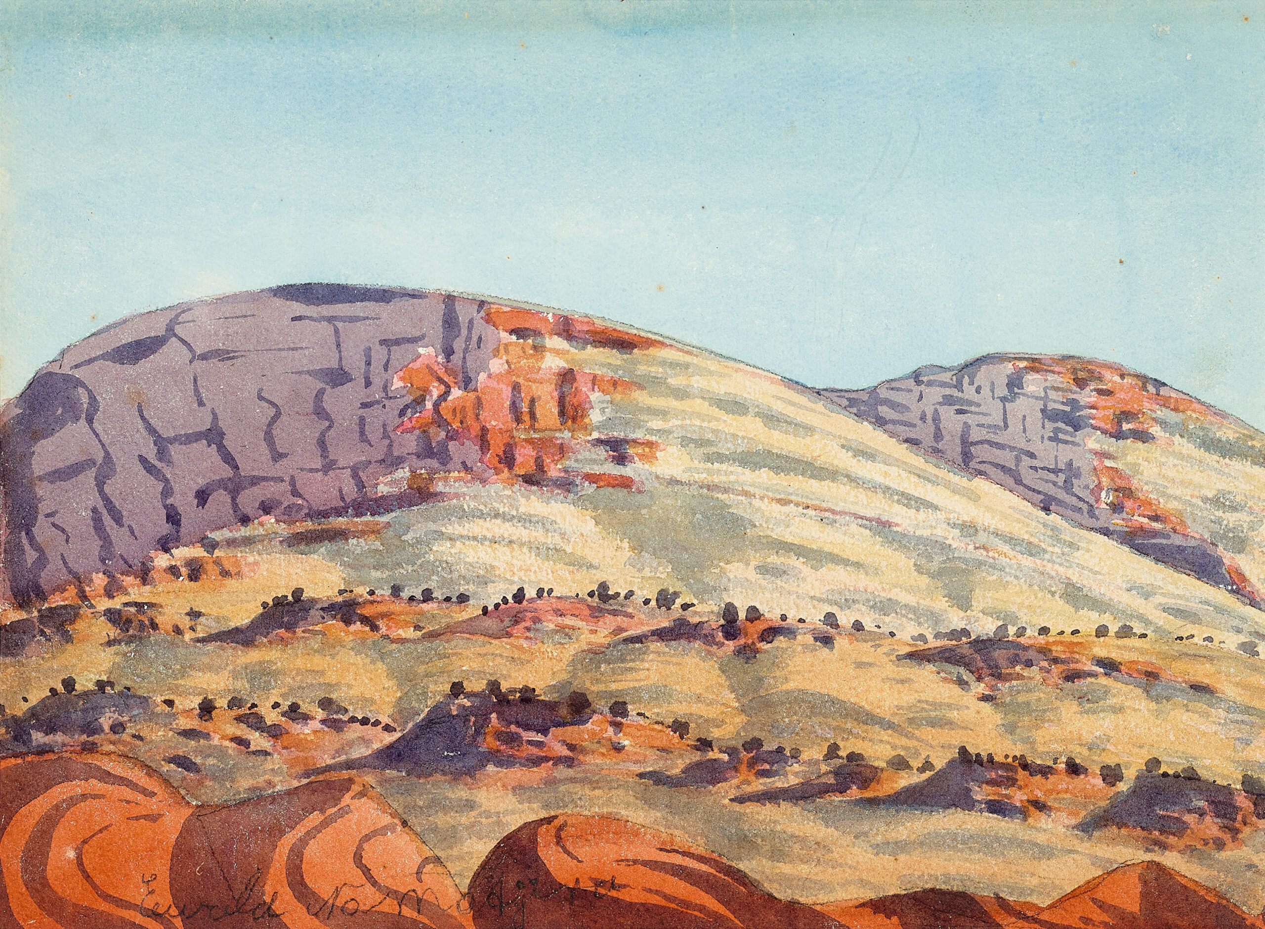 Three watercolours