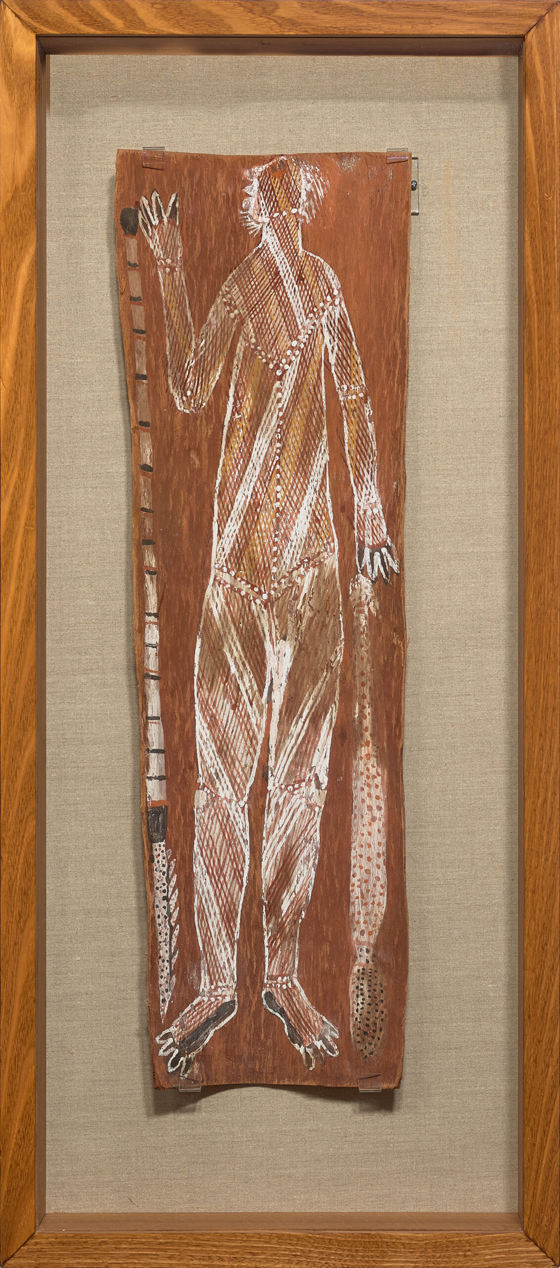 MALE SPIRIT WITH SPEARTHROWER (BORNDOK) AND HOOKED SPEAR (BOKKO)
