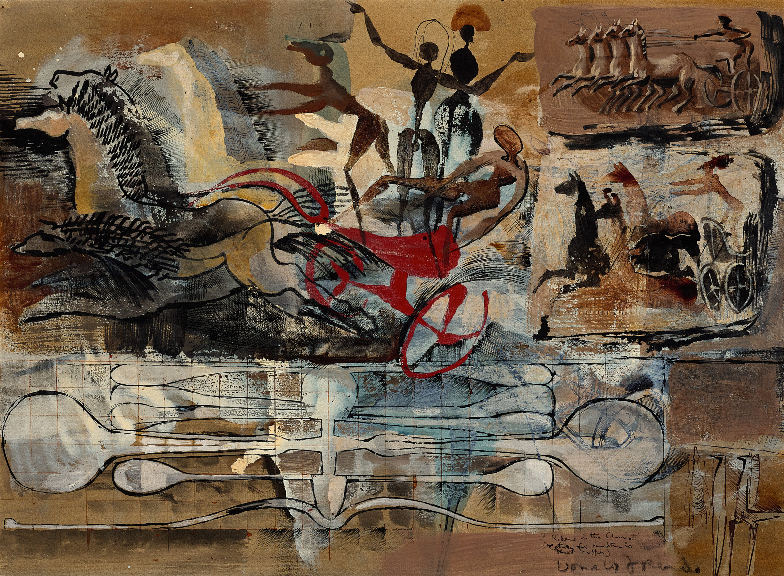 Riders in the chariot (Study for sculpture in sheet copper)